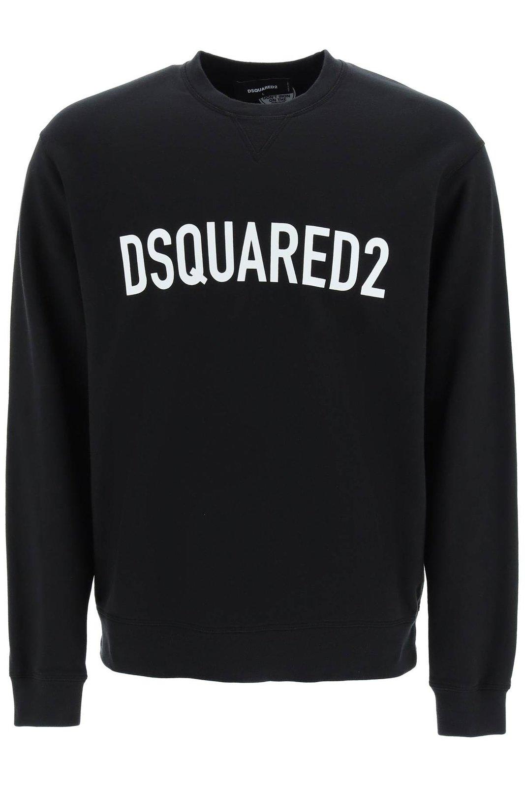 Shop Dsquared2 Logo Printed Crewneck Sweatshirt