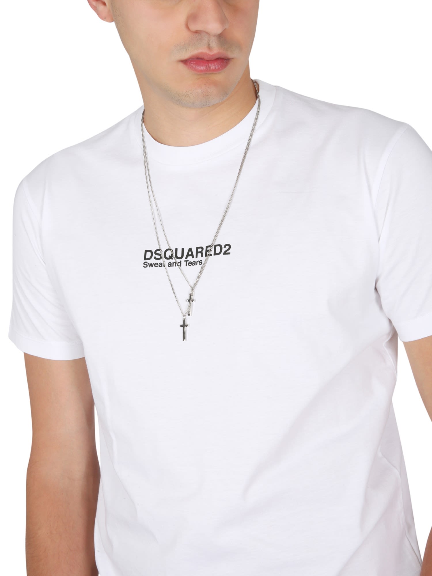 Shop Dsquared2 Mini Logo Print T-shirt In White