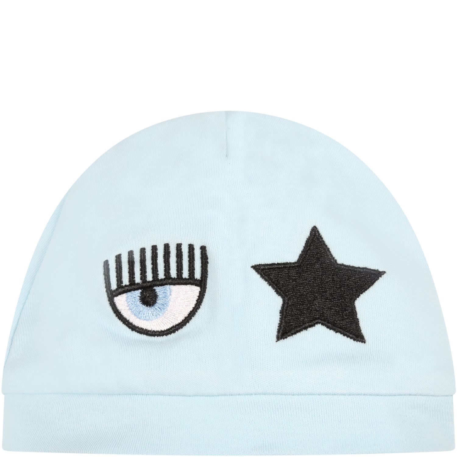 Chiara Ferragni Light-blue Hat For Baby Girl