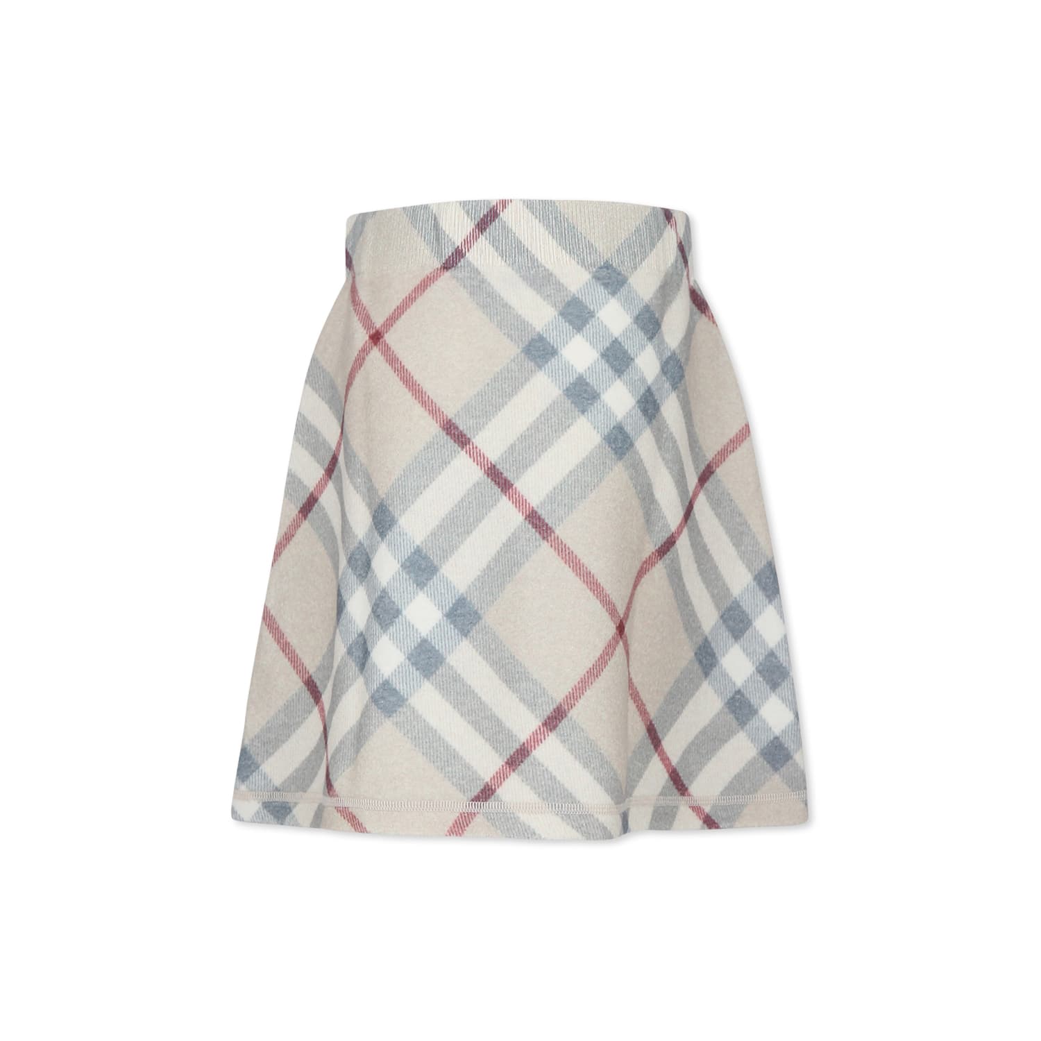 Burberry Beige Skirt For Girl With Vintage Check In Pale Stone Ip Check