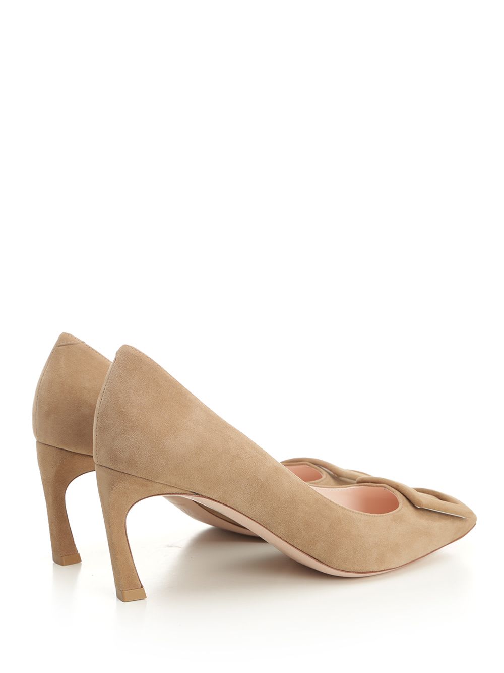 Roger Vivier Belle Viviier Trompette Pumps In Neutral
