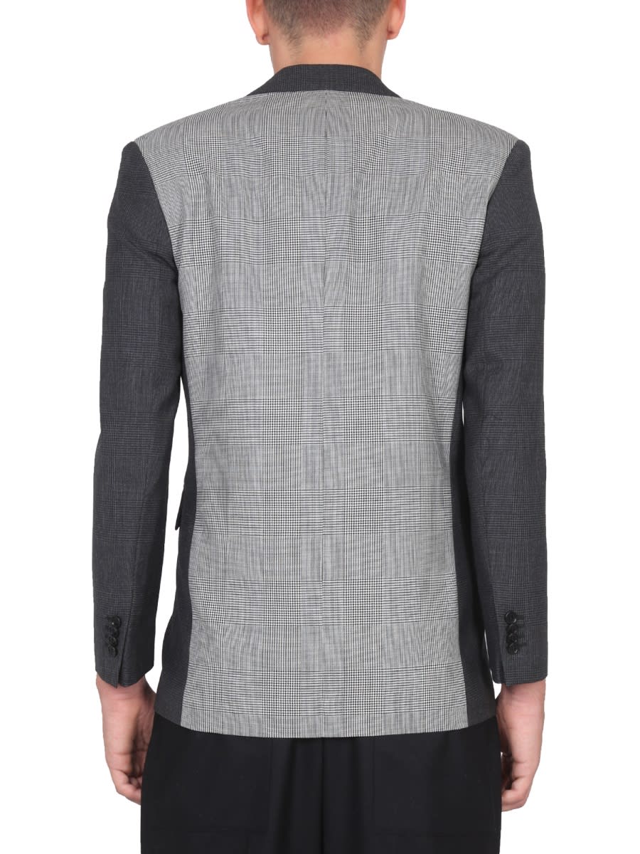 Shop Aspesi Single-breasted Virgin Wool Jacket In Grey