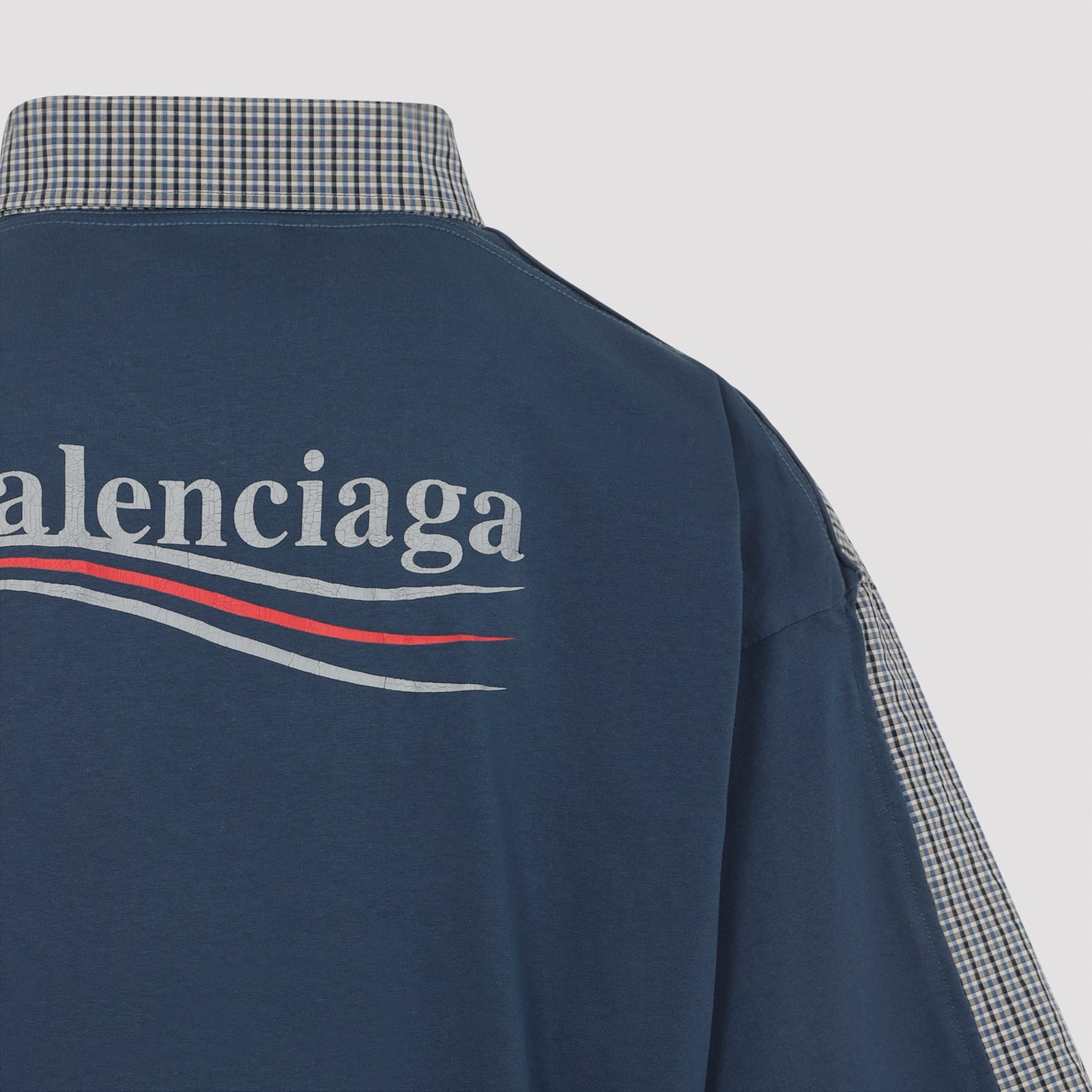 Balenciaga Breezy Linen-cotton Blend Short-sleeve Shirt In Gray