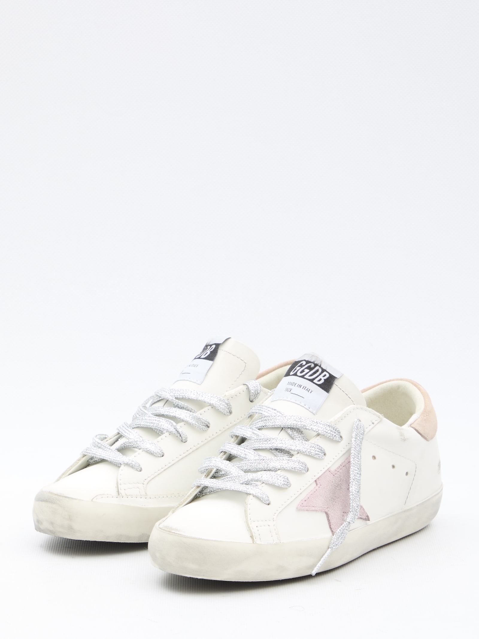 Shop Golden Goose Super-star Sneakers In White