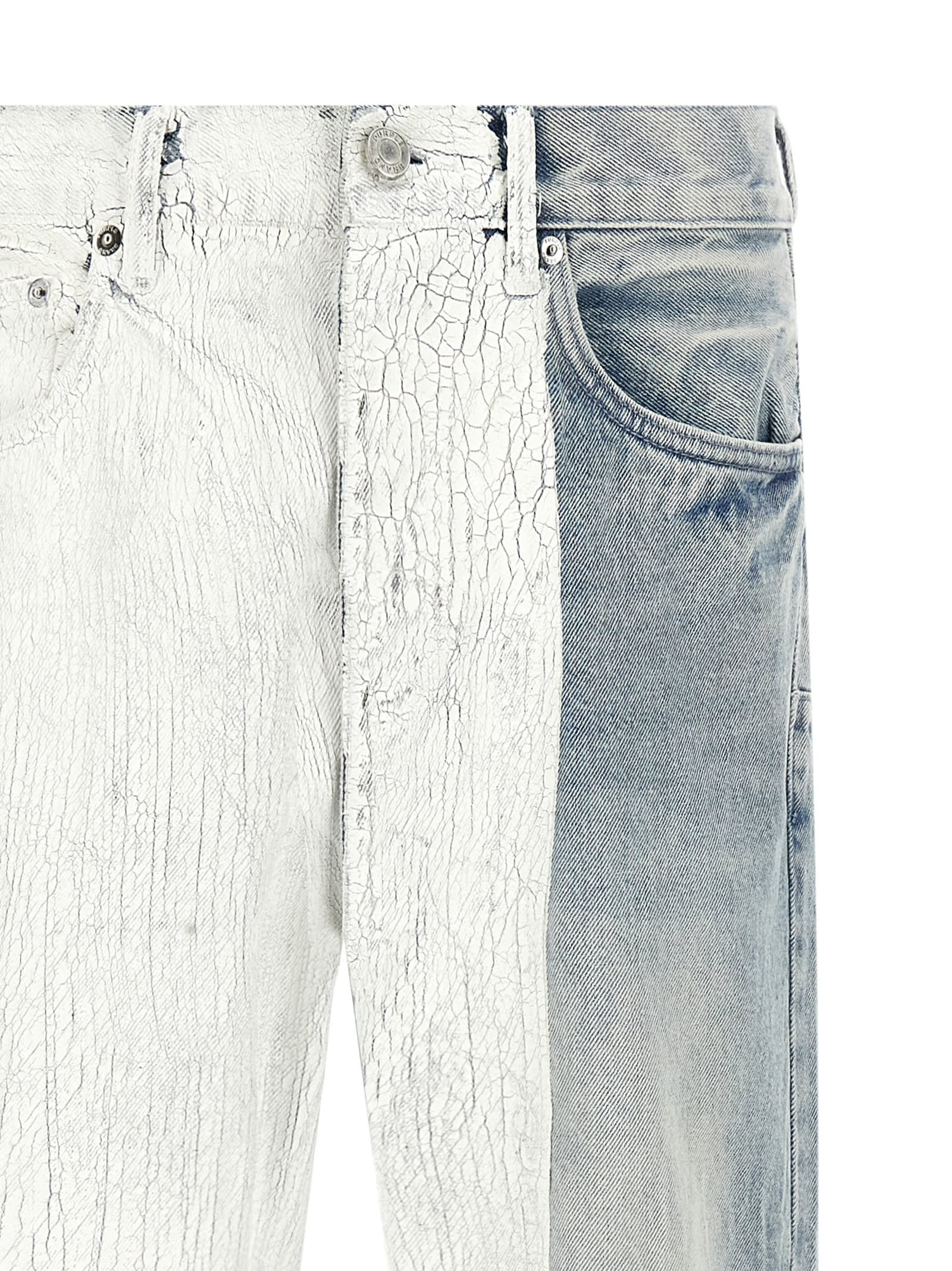 Purple Brand Crackle Silver Jeans In Multi