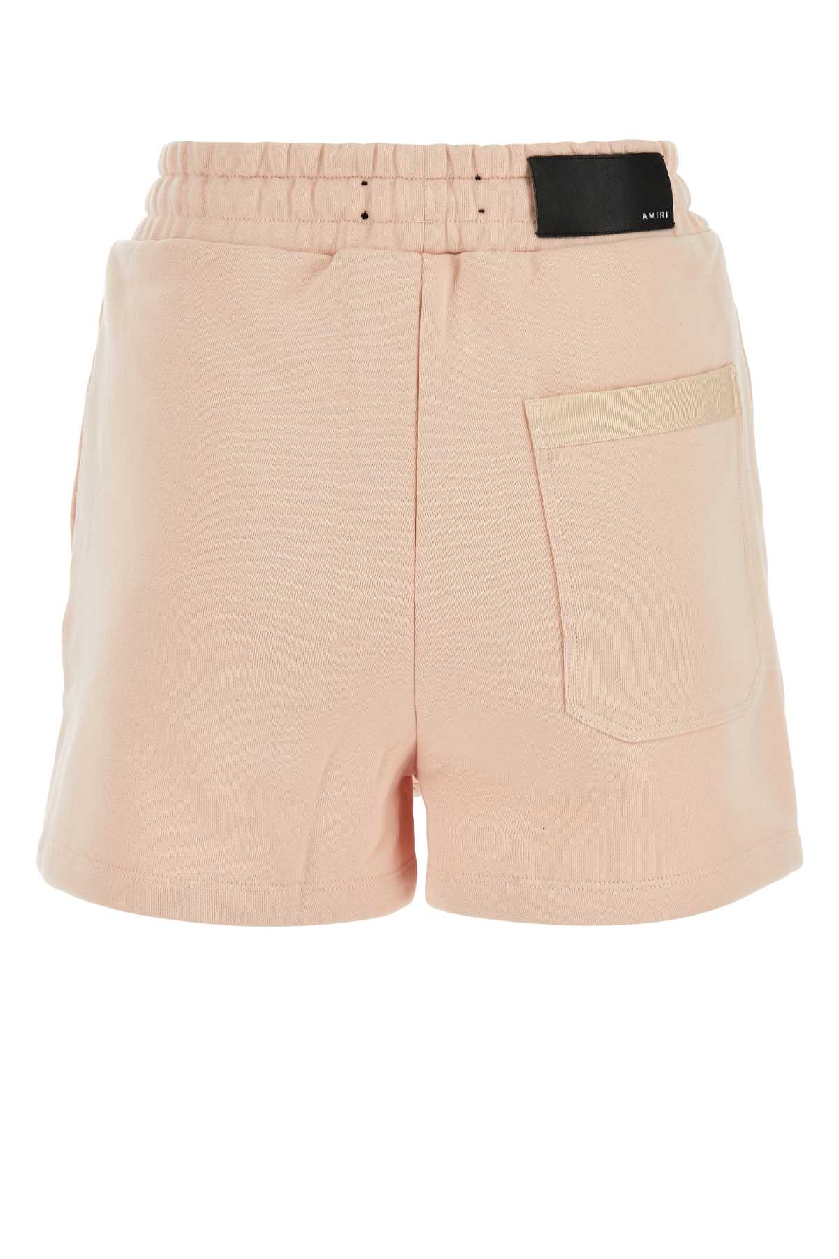 Amiri Pastel Pink Cotton Shorts In Creamtan
