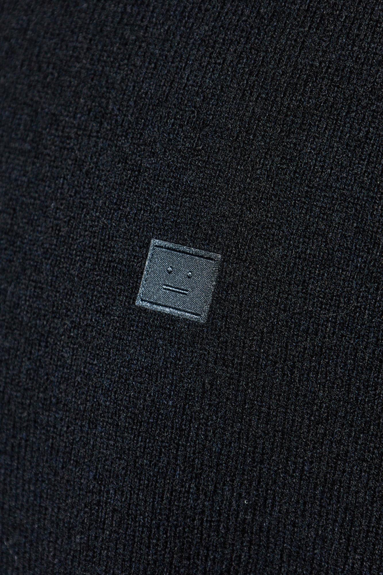 Acne Studios Wool Sweater With Logo In Black