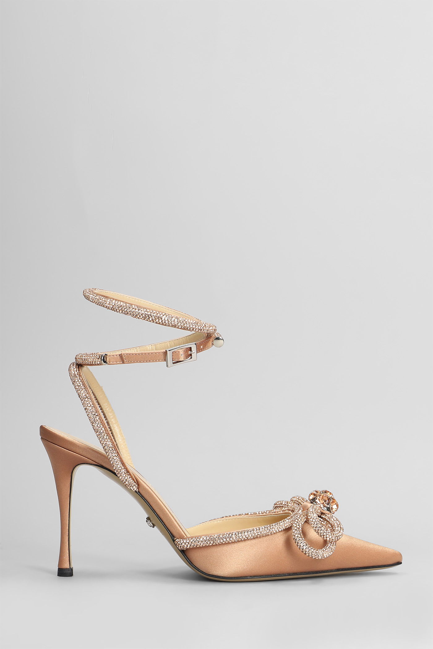 Mach & Mach Pumps In Bronze Satin In Brown