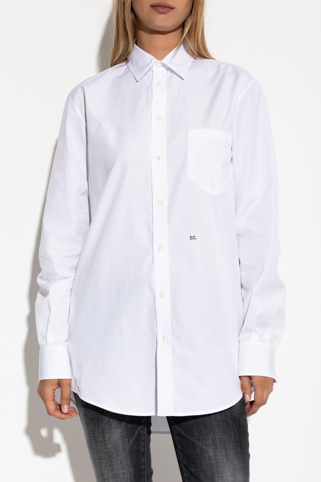 Dsquared2 Maxi Dean Shirt In White