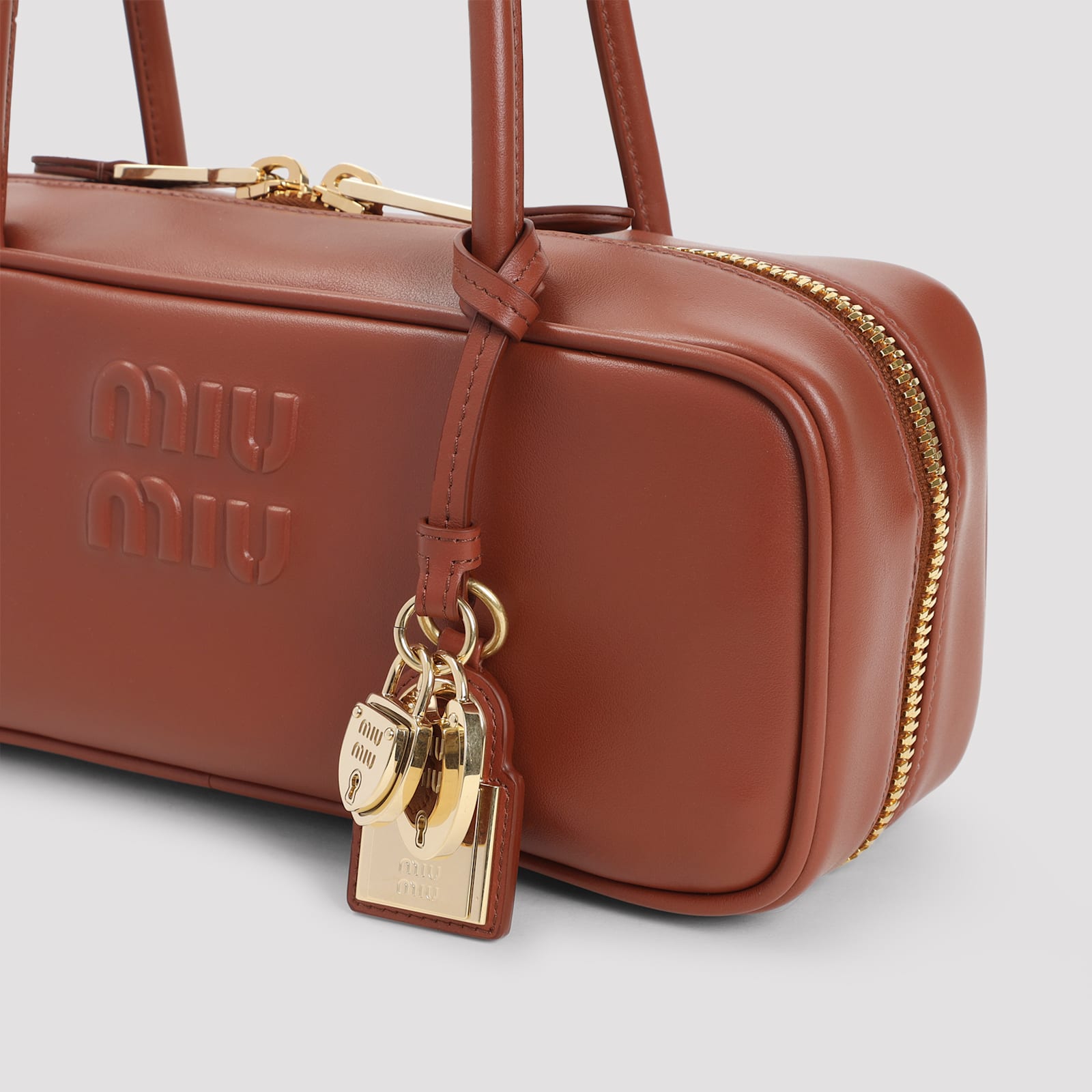Miu Miu Beau Leather Bag In Brown