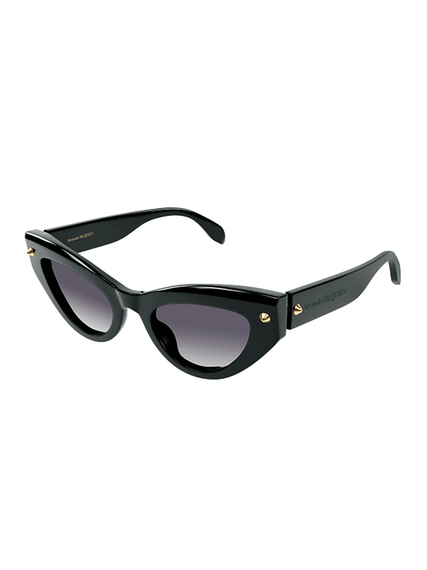 Shop Alexander Mcqueen Am0407s Sunglasses In Black Black Grey