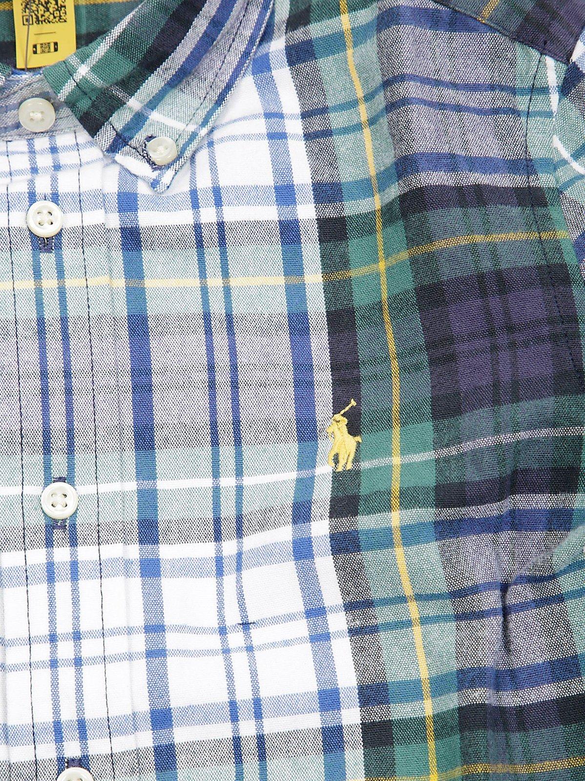 Polo Ralph Lauren Ralph Lauren Kids Camicia A Quadri In White Green Multi