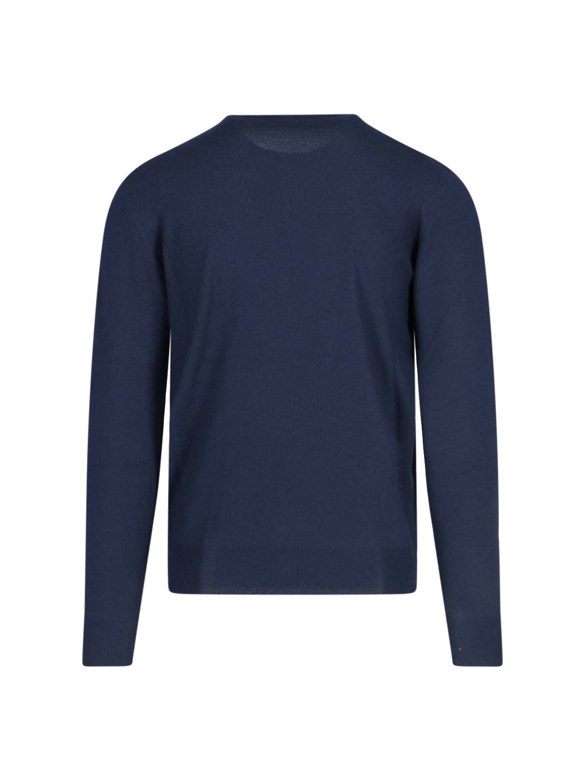 Loro Piana Ribbed Crewneck Sweater With Long Sleeves In Blue