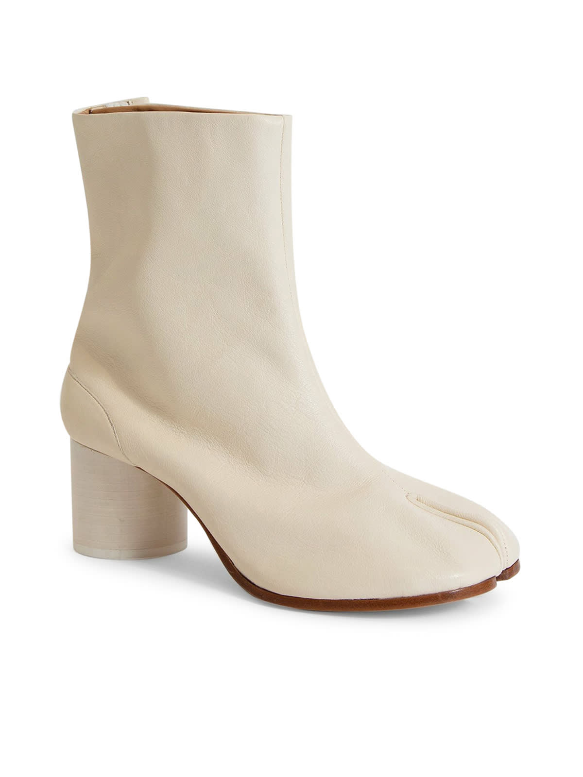 Shop Maison Margiela Tabi Ankle Boots H60 In White