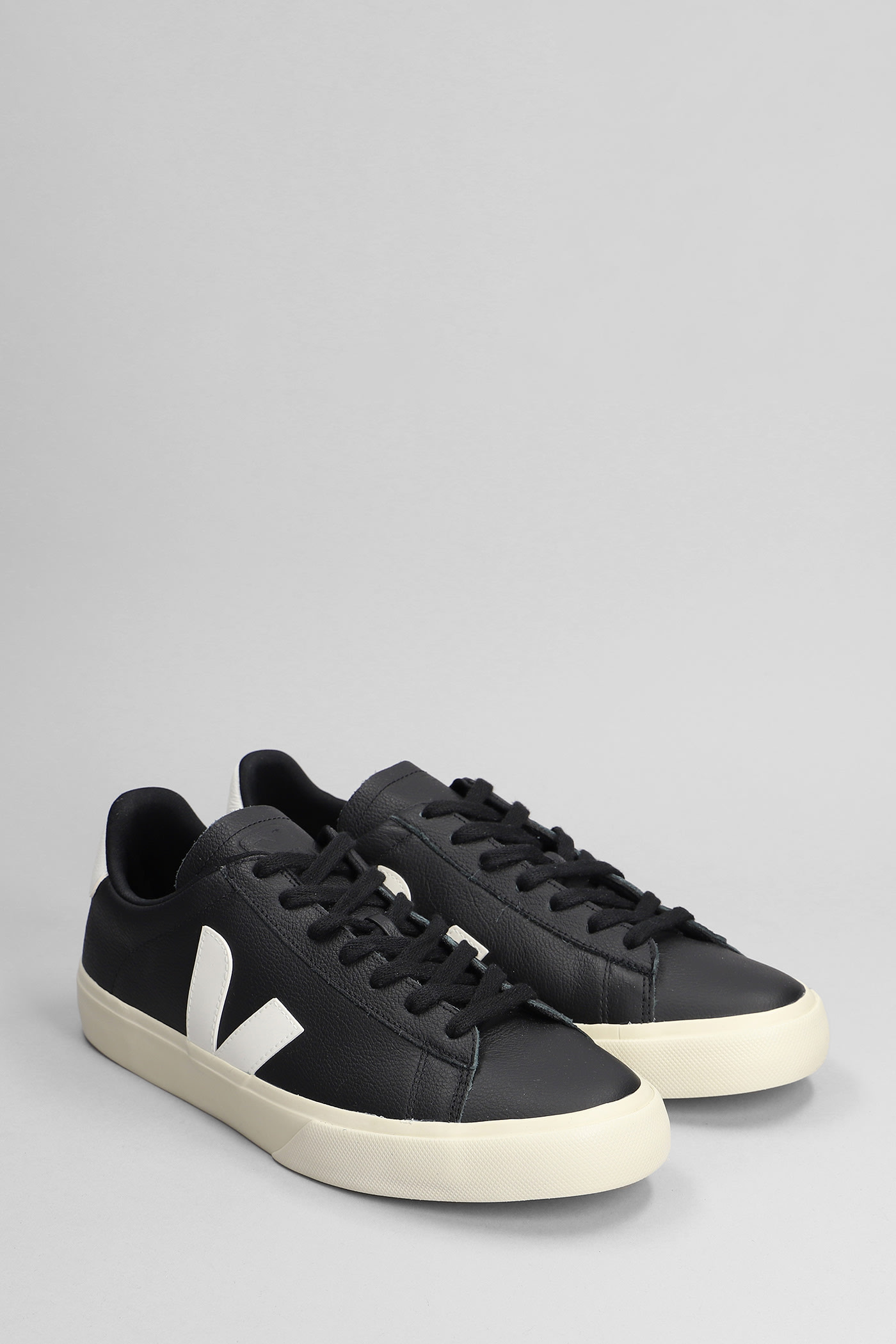Shop Veja Campo Sneakers In Black Leather