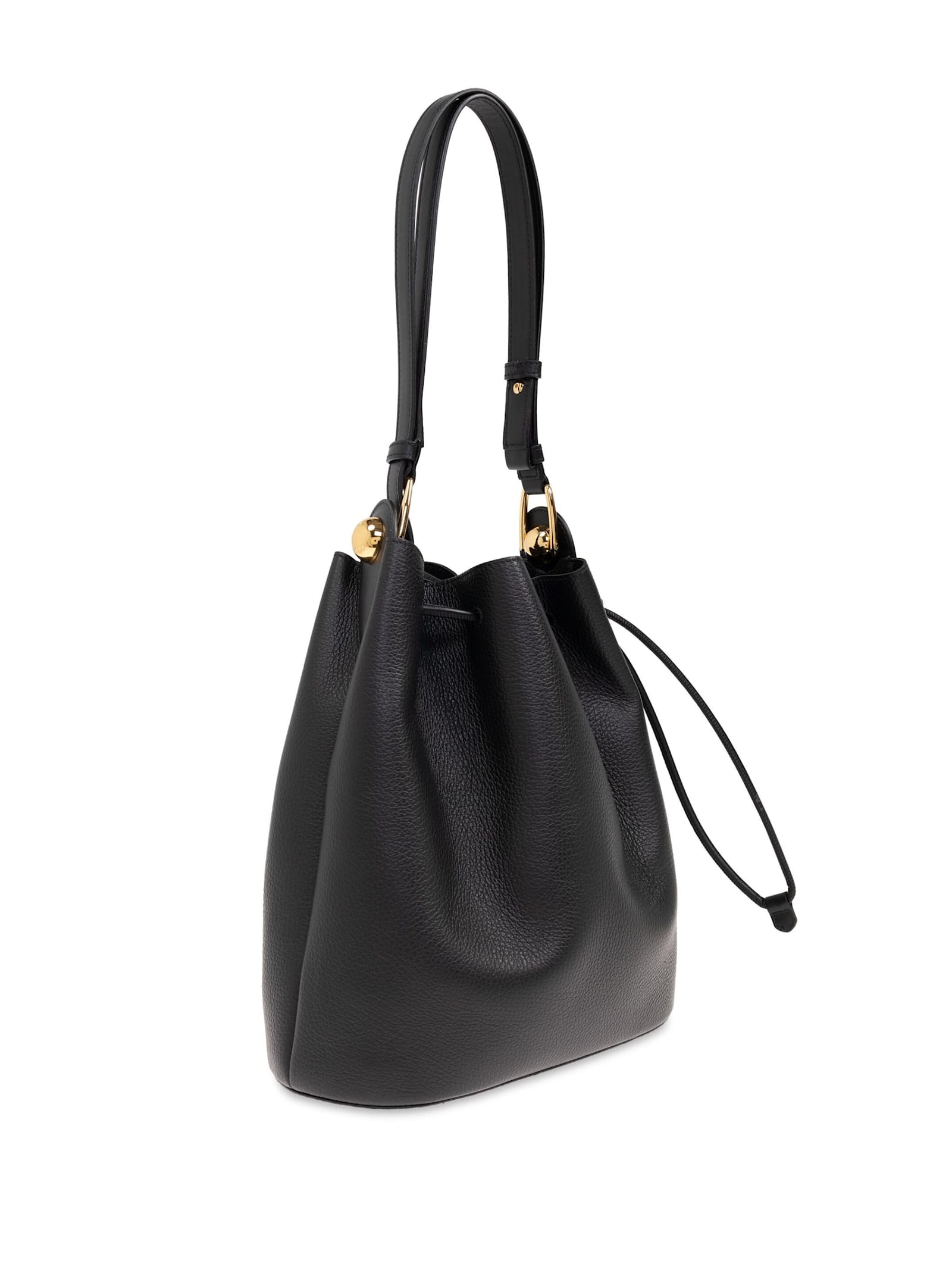 Furla Sfera Small Bucket Bag And Shoulder Bag In Black