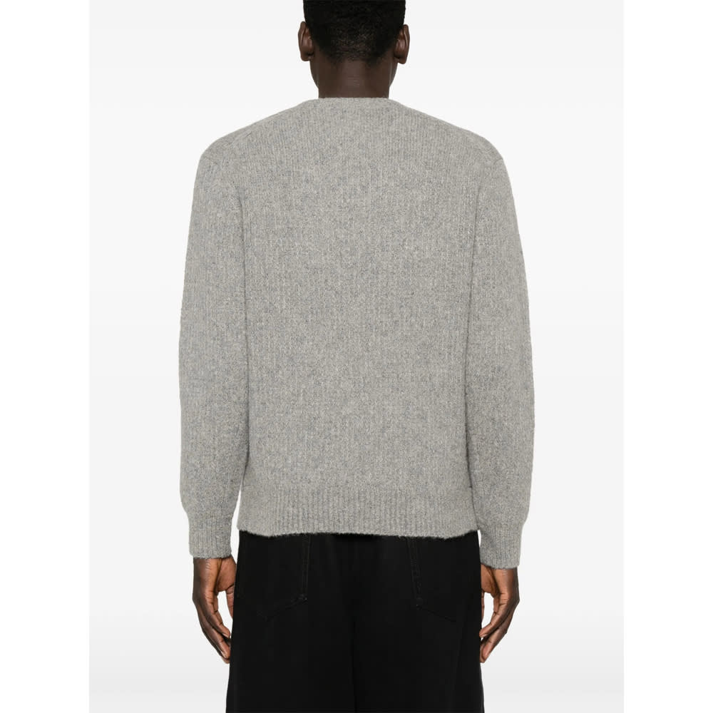 Sunflower Regular Fit Long Sleeve Knit Sweater In Gray