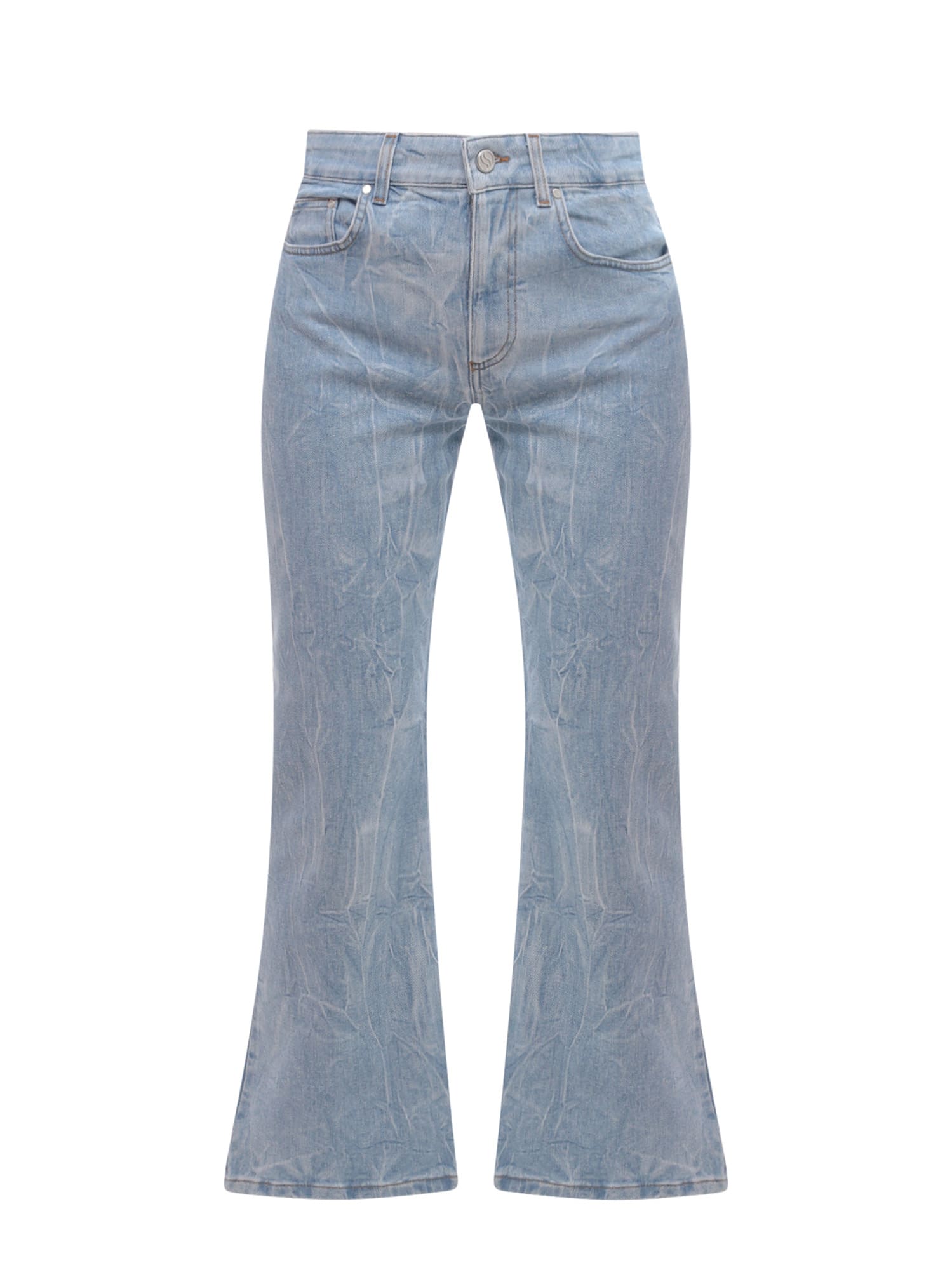 Stella Mccartney Jeans In Crinkle Blue