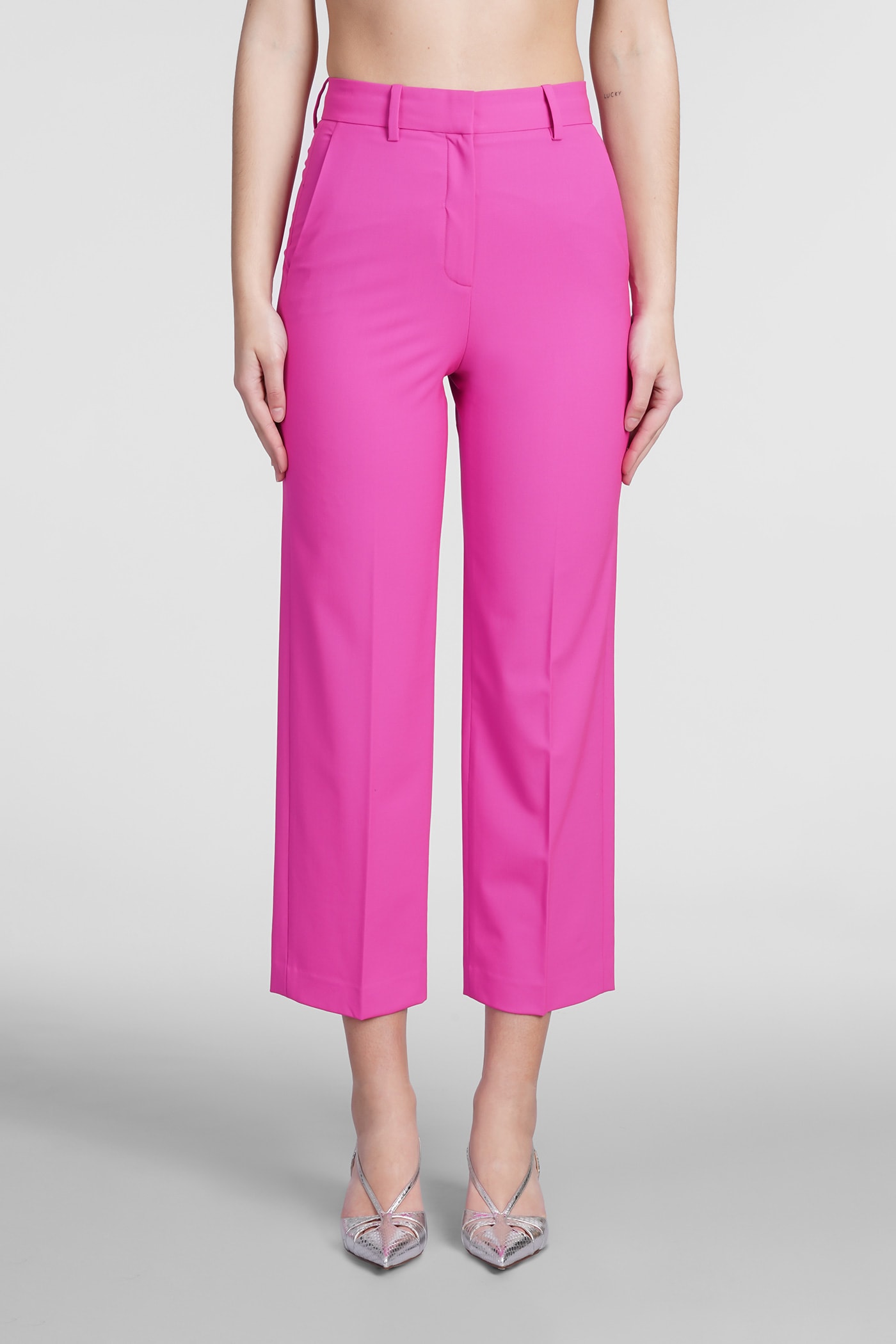 Theory + Demitria 2 Check Stretch-Wool Flared Pants