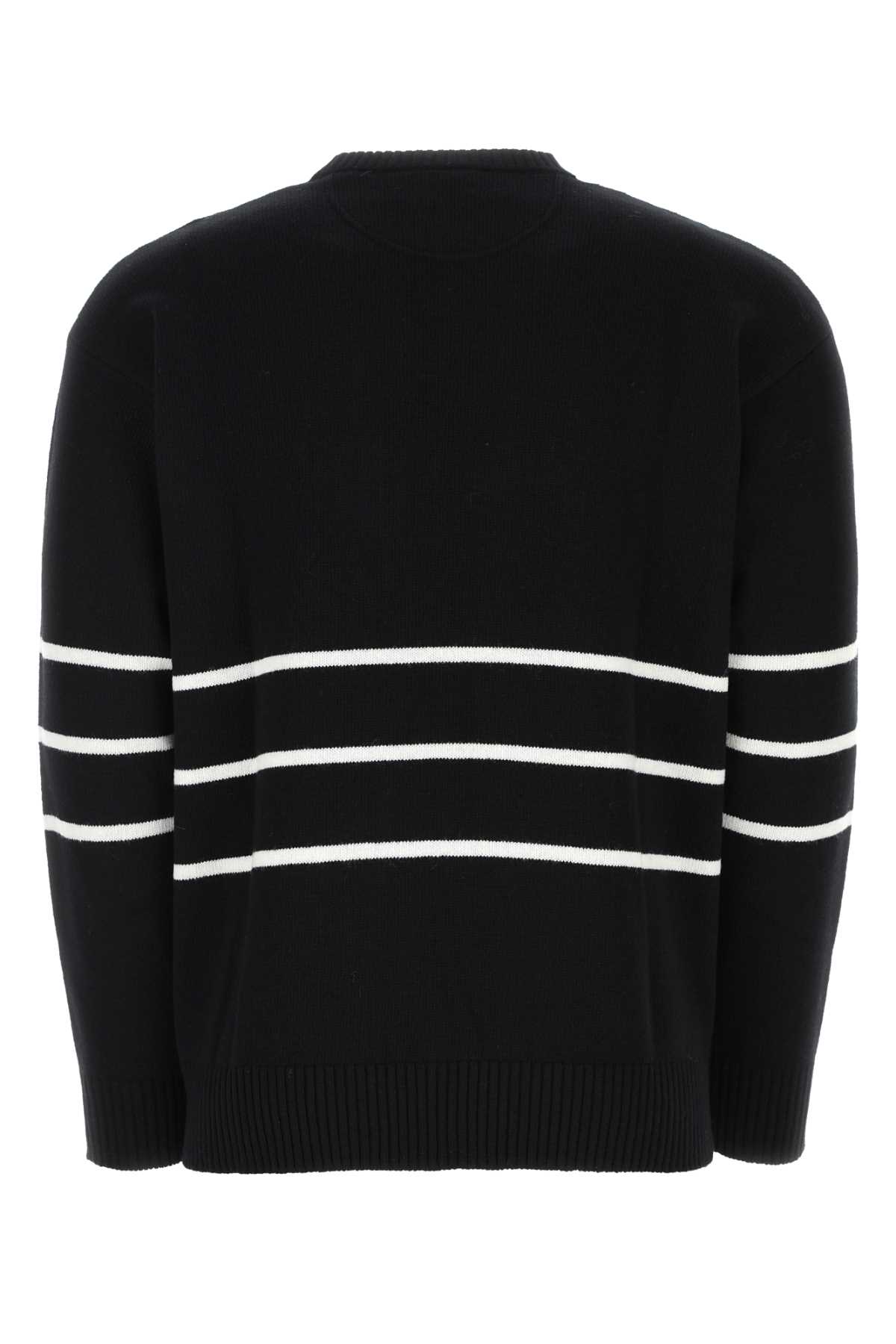 Shop Valentino Black Wool Sweater In 0na