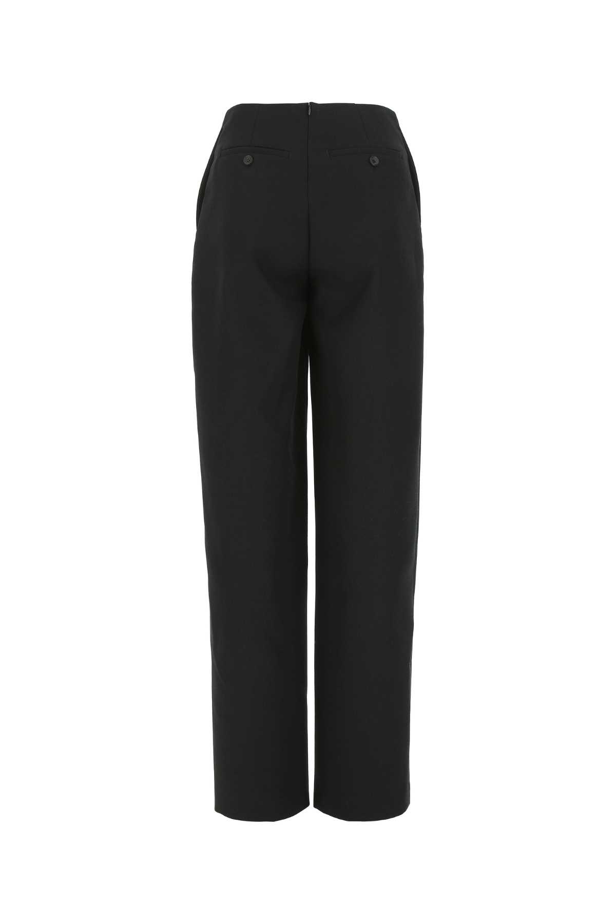 Shop Y/project Black Wool Wide-leg Pant