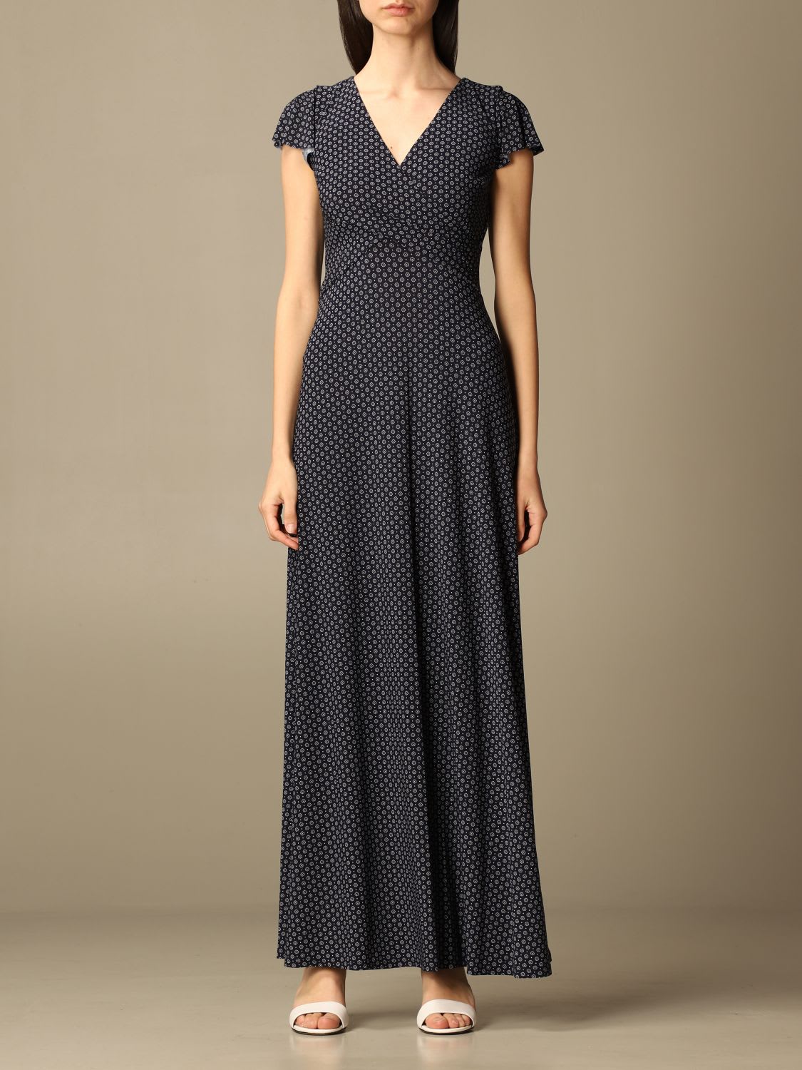 Photo of  Lauren Ralph Lauren Dress V-neck Long Dress Lauren Ralph Lauren- shop Ralph Lauren Dresses online sales