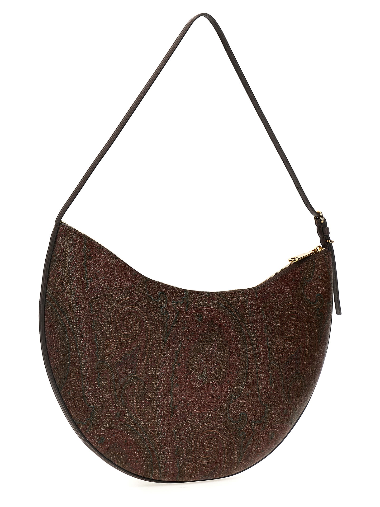 Shop Etro Hobo Essential Large Shoulder Bag In Brown