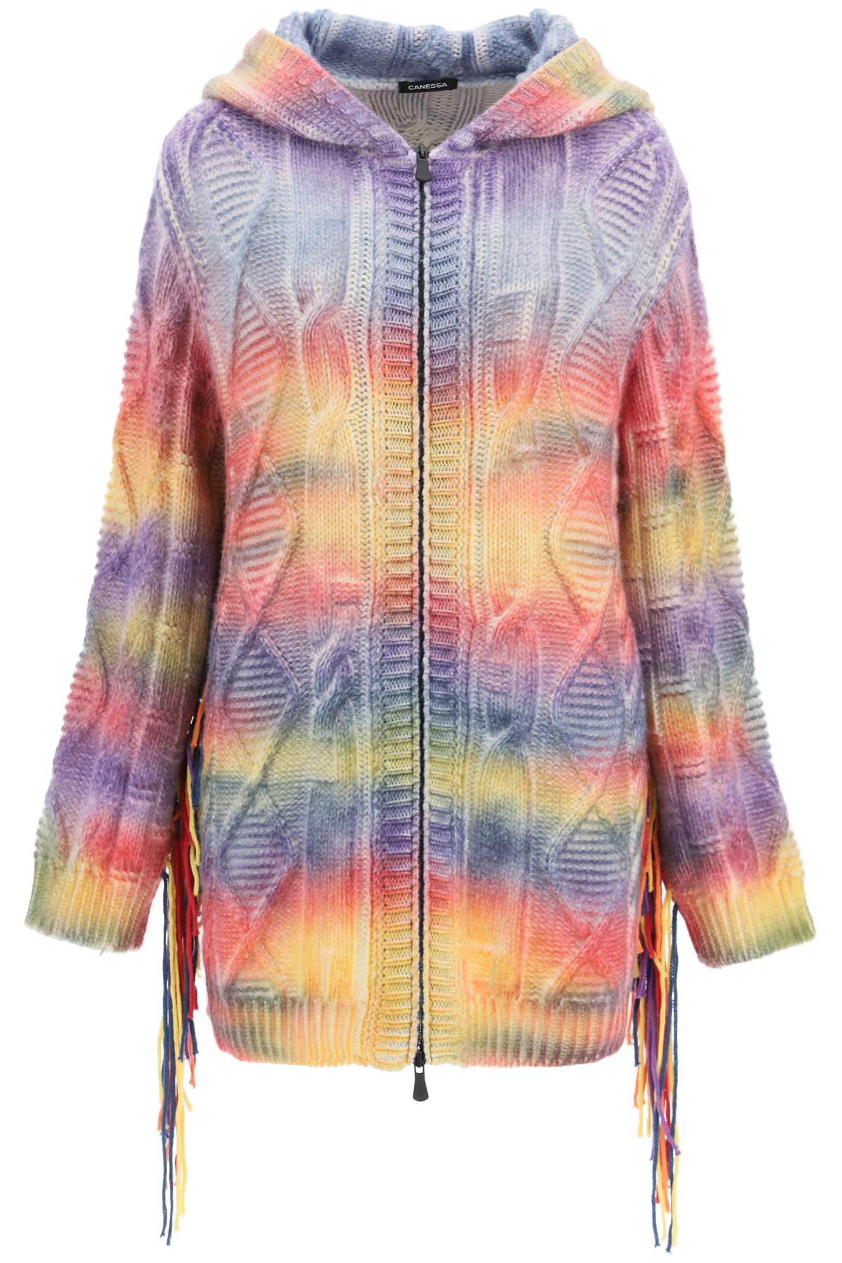 Canessa nordic Rave Hooded Cashmere Cardigan