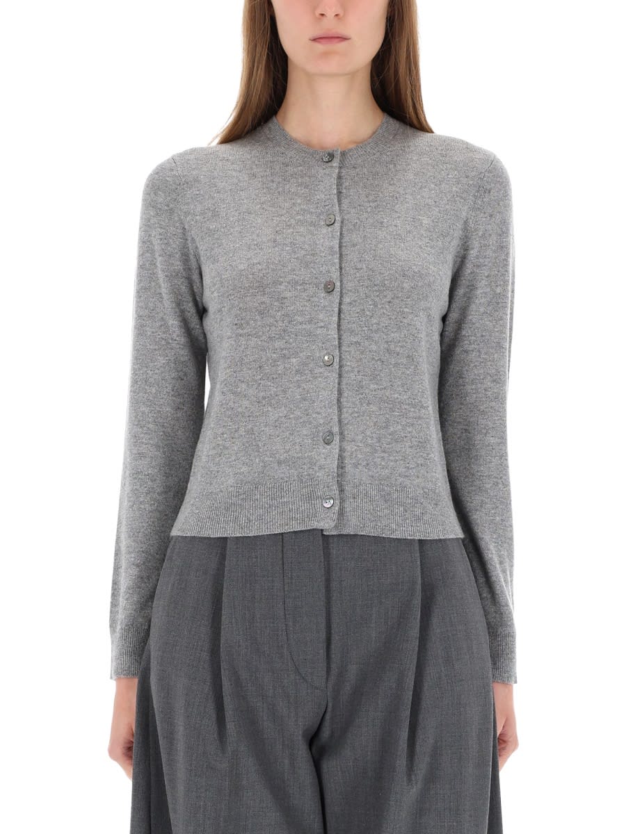 Theory Cashmere Cardigan In Gray