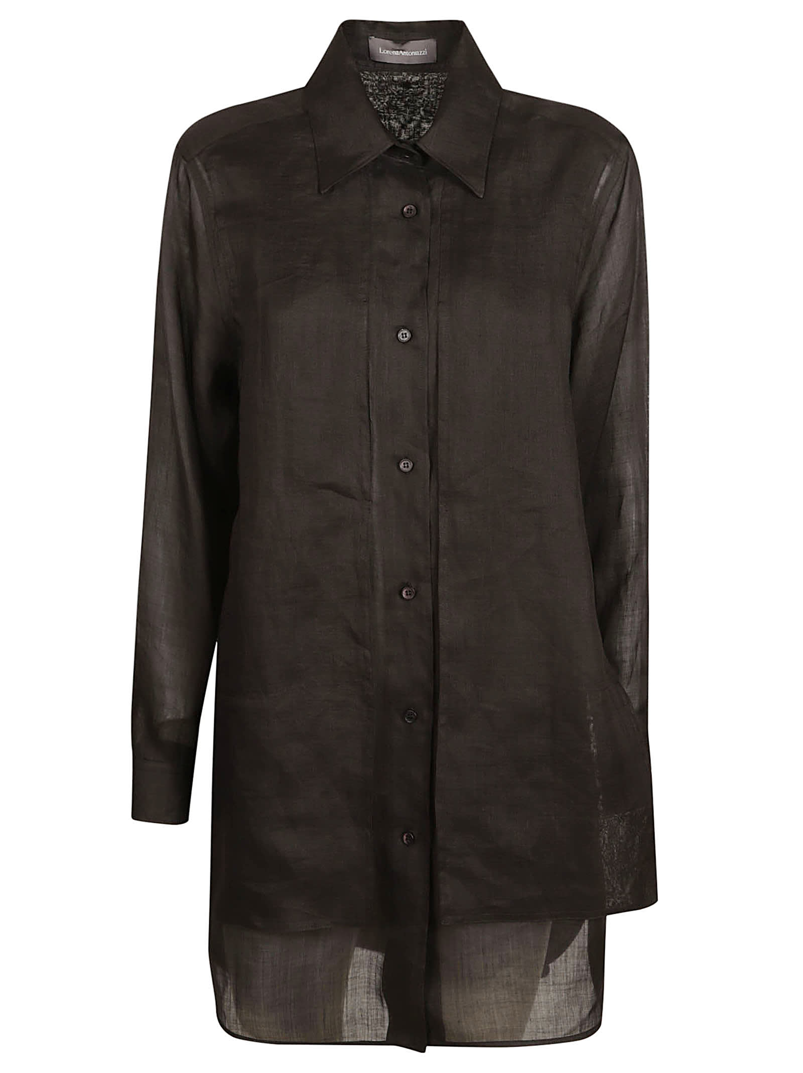 Lorena Antoniazzi Double-layered Shirt In Black