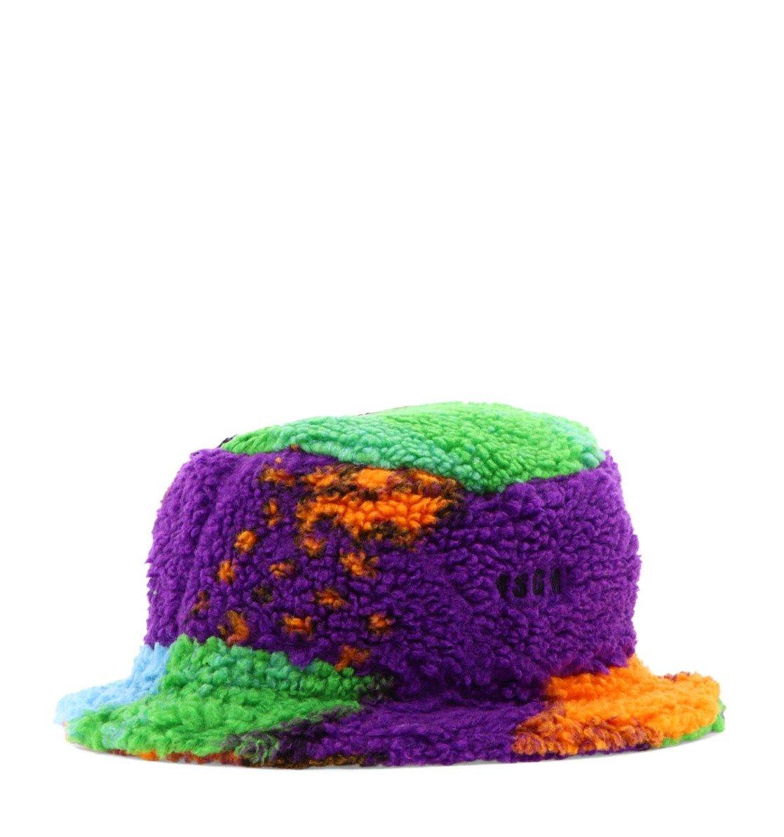 MSGM Logo-embroidered Multicolour Bucket Hat