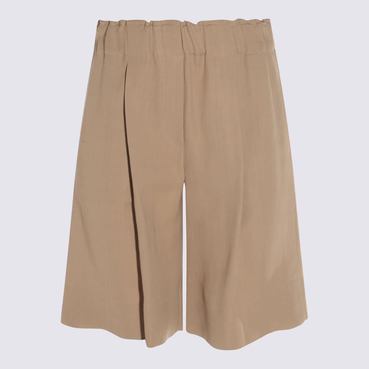 Beige Linen Shorts