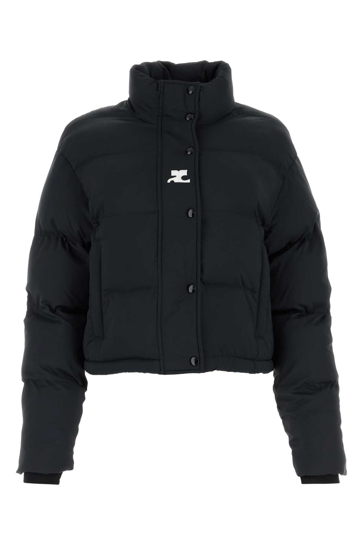 Shop Courrèges Black Polyester Padded Jacket