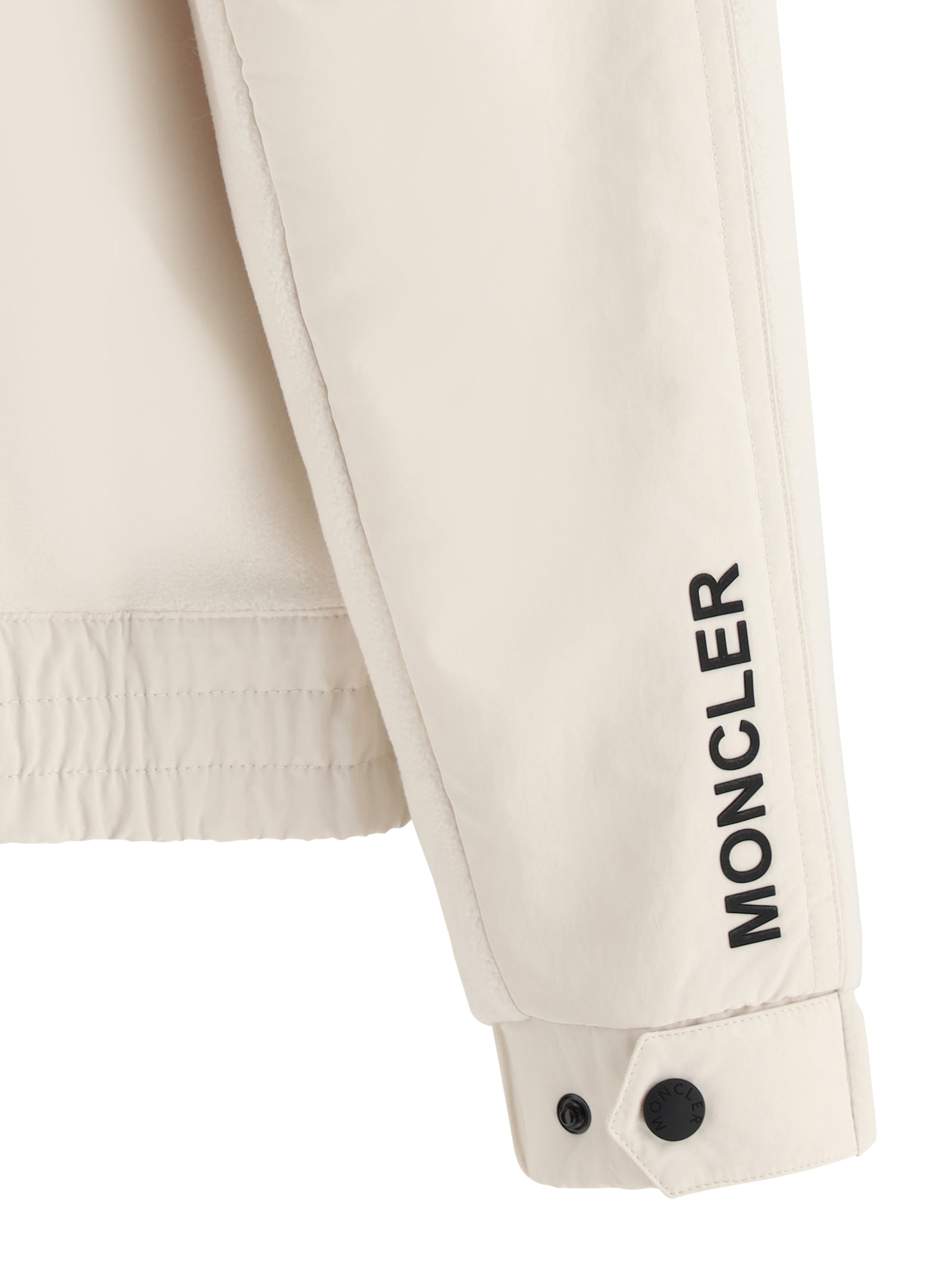 Shop Moncler Jacket Zip Up In Light Beige