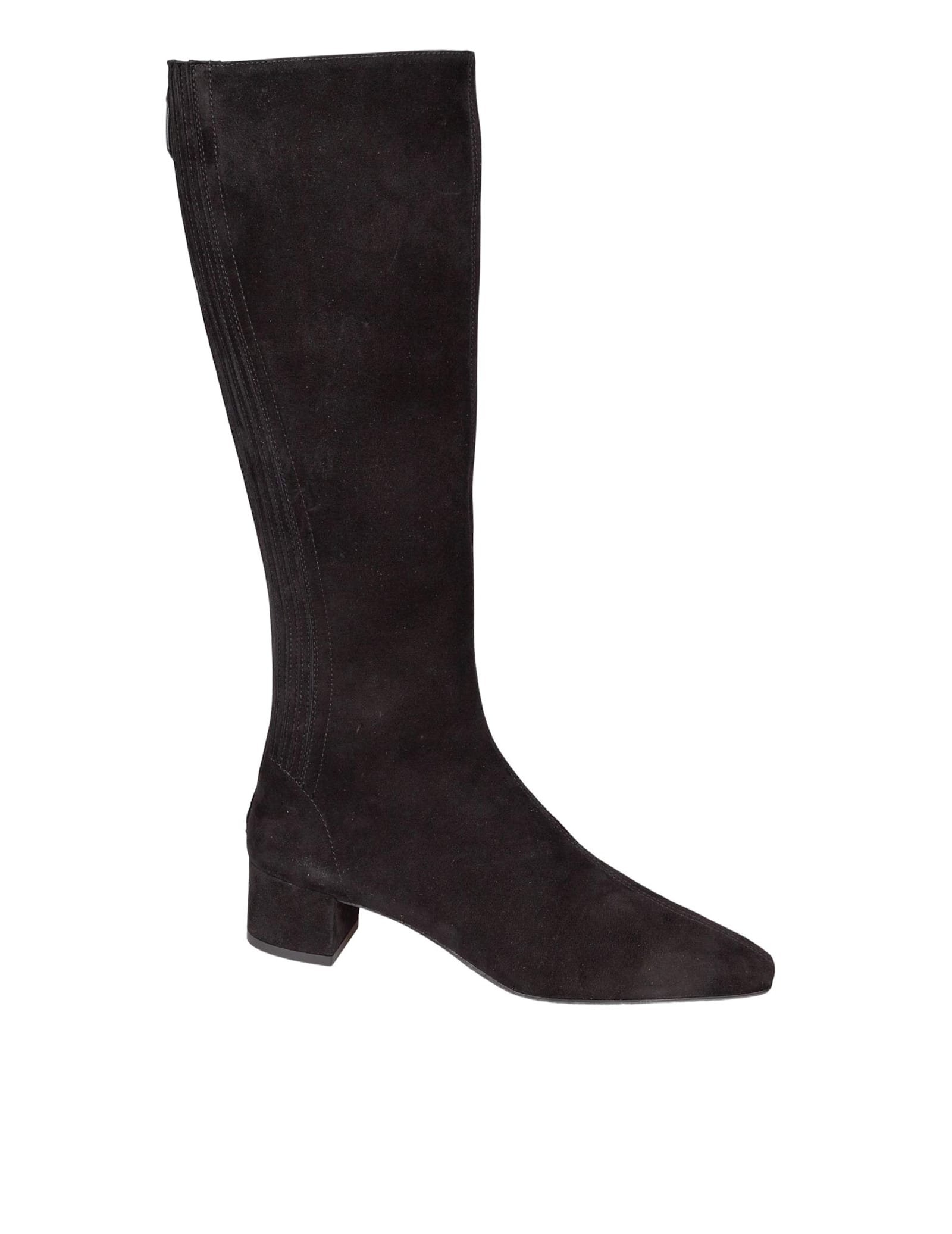 Aquazzura Saint Honore Suede Boot, Black In Brown