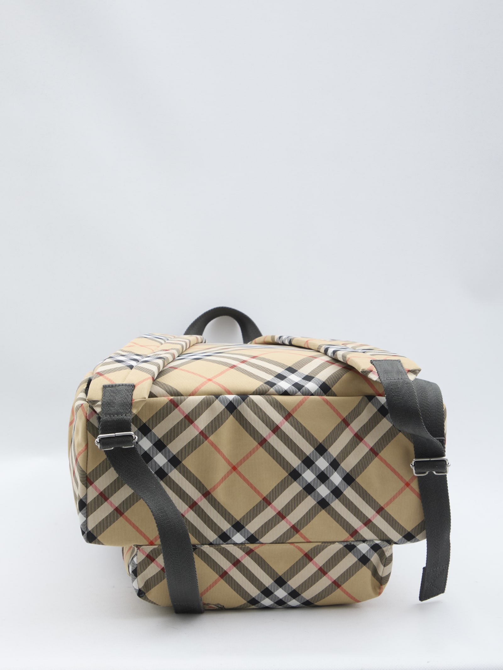 Burberry Men's Check Backpack In Beige