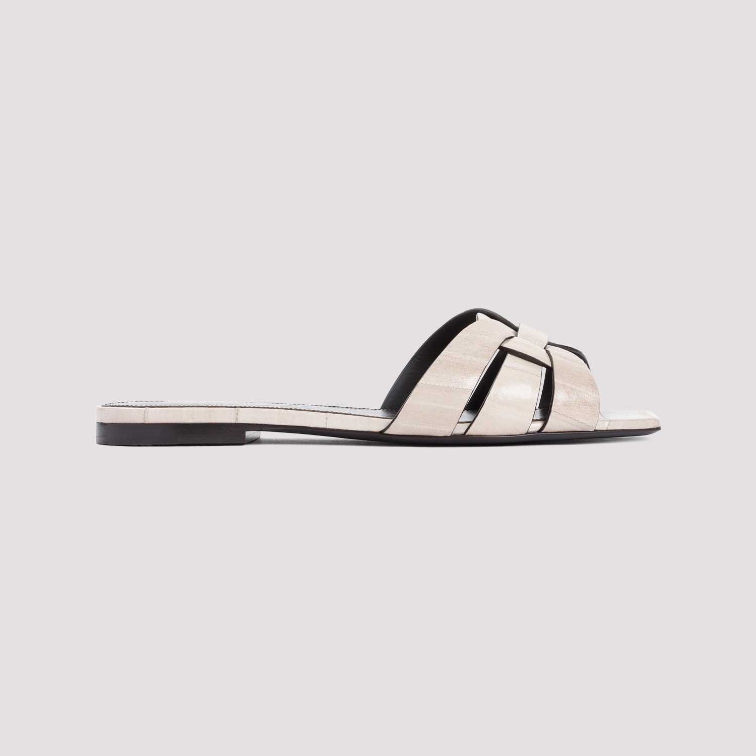 Shop Saint Laurent Tribute 05 Sandals In Brave Ivory