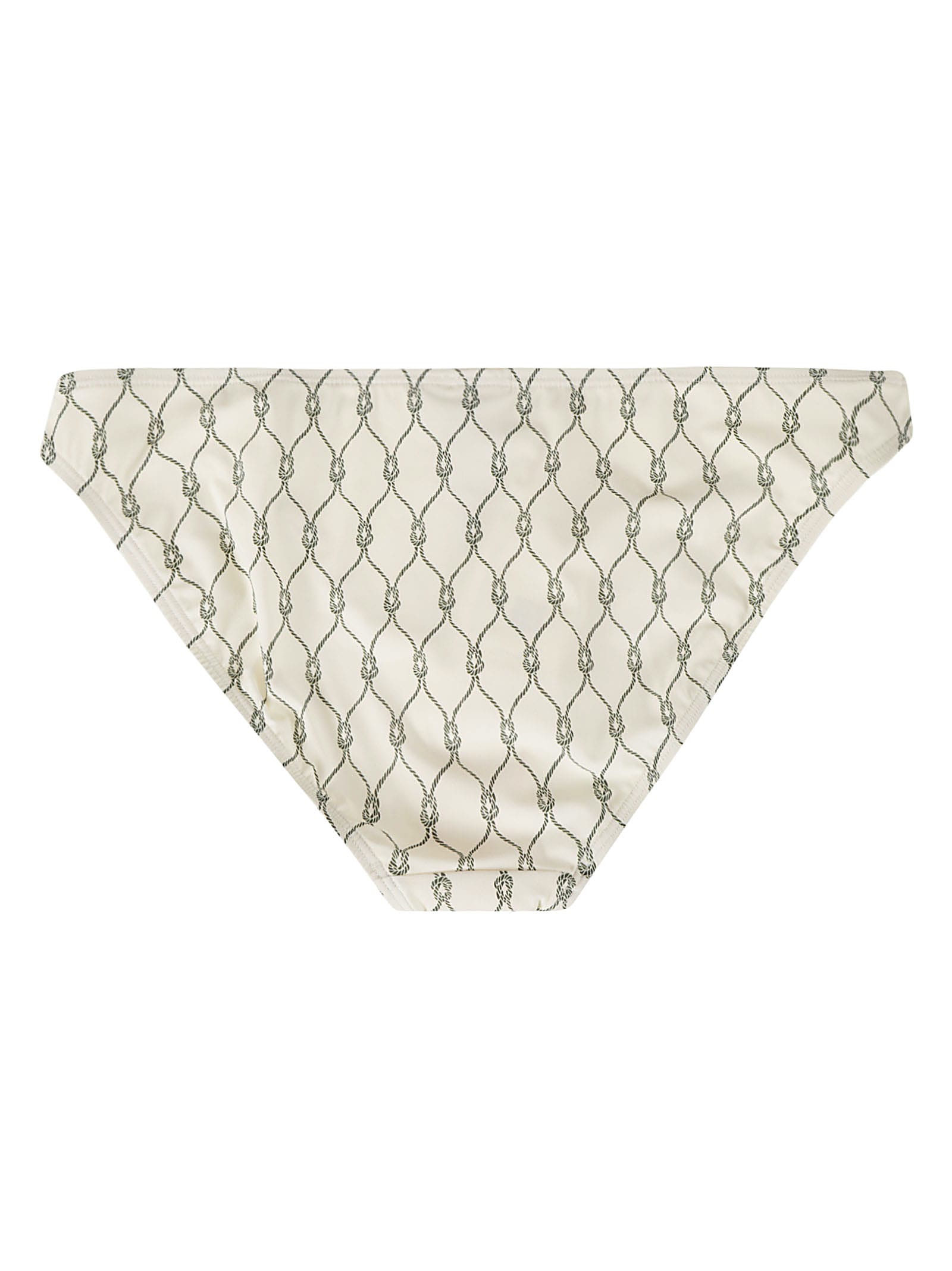 Tory Burch Printed Bikini Bottom In Verde