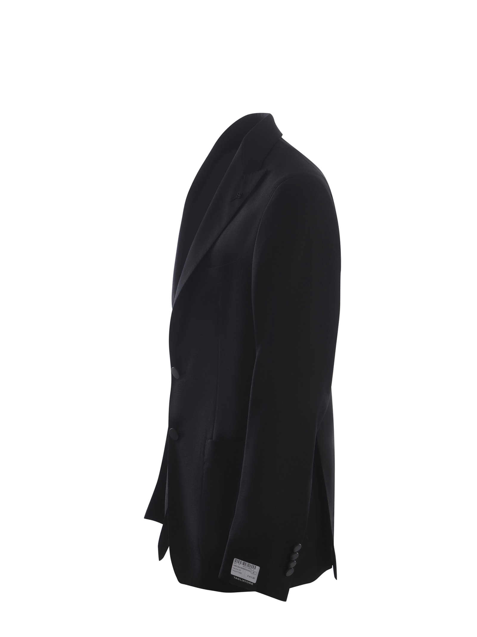 Shop Tagliatore Jacket  Made Of Fresh Wool In Black