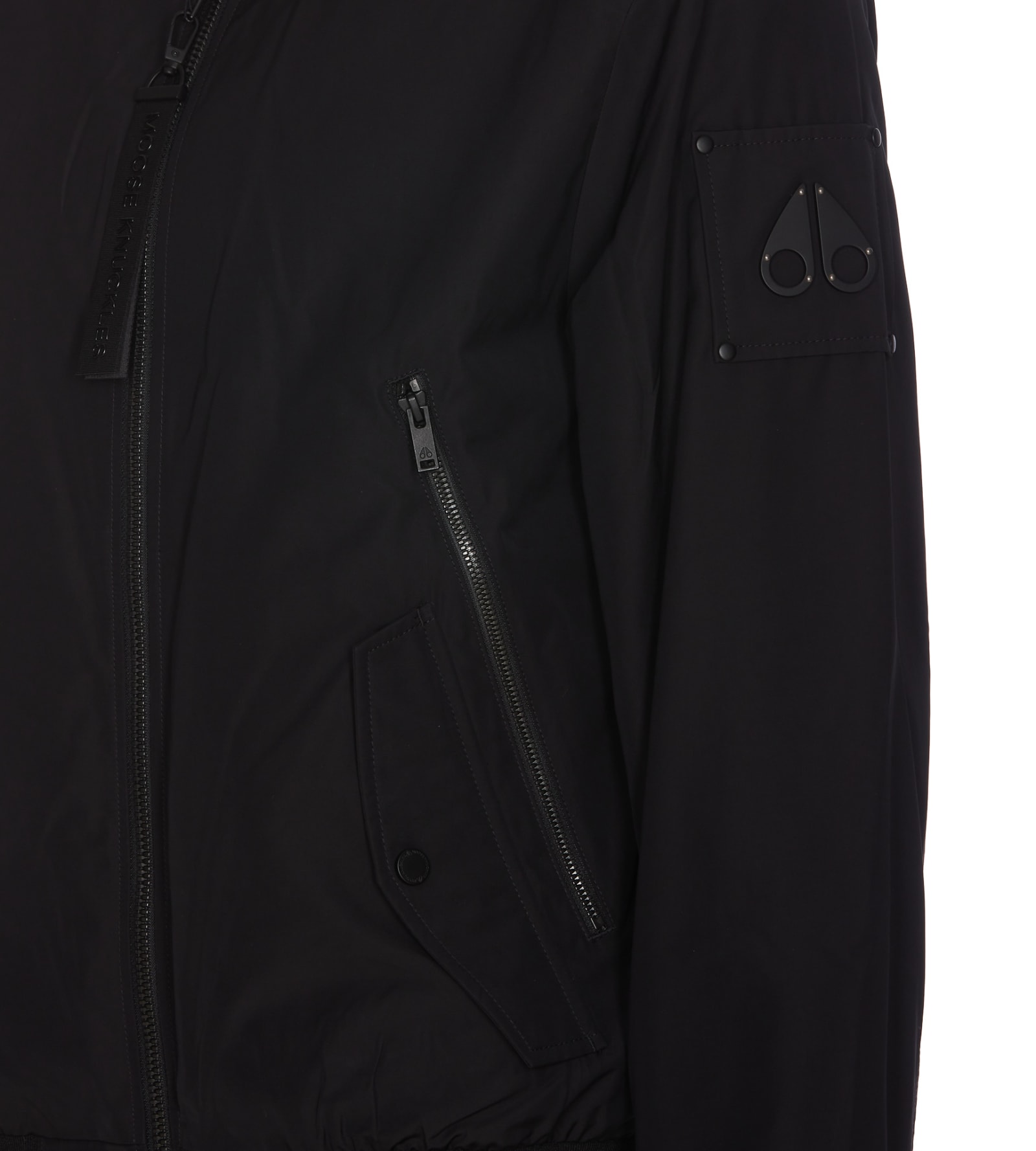 Shop Moose Knuckles Coruville Bomber In Black