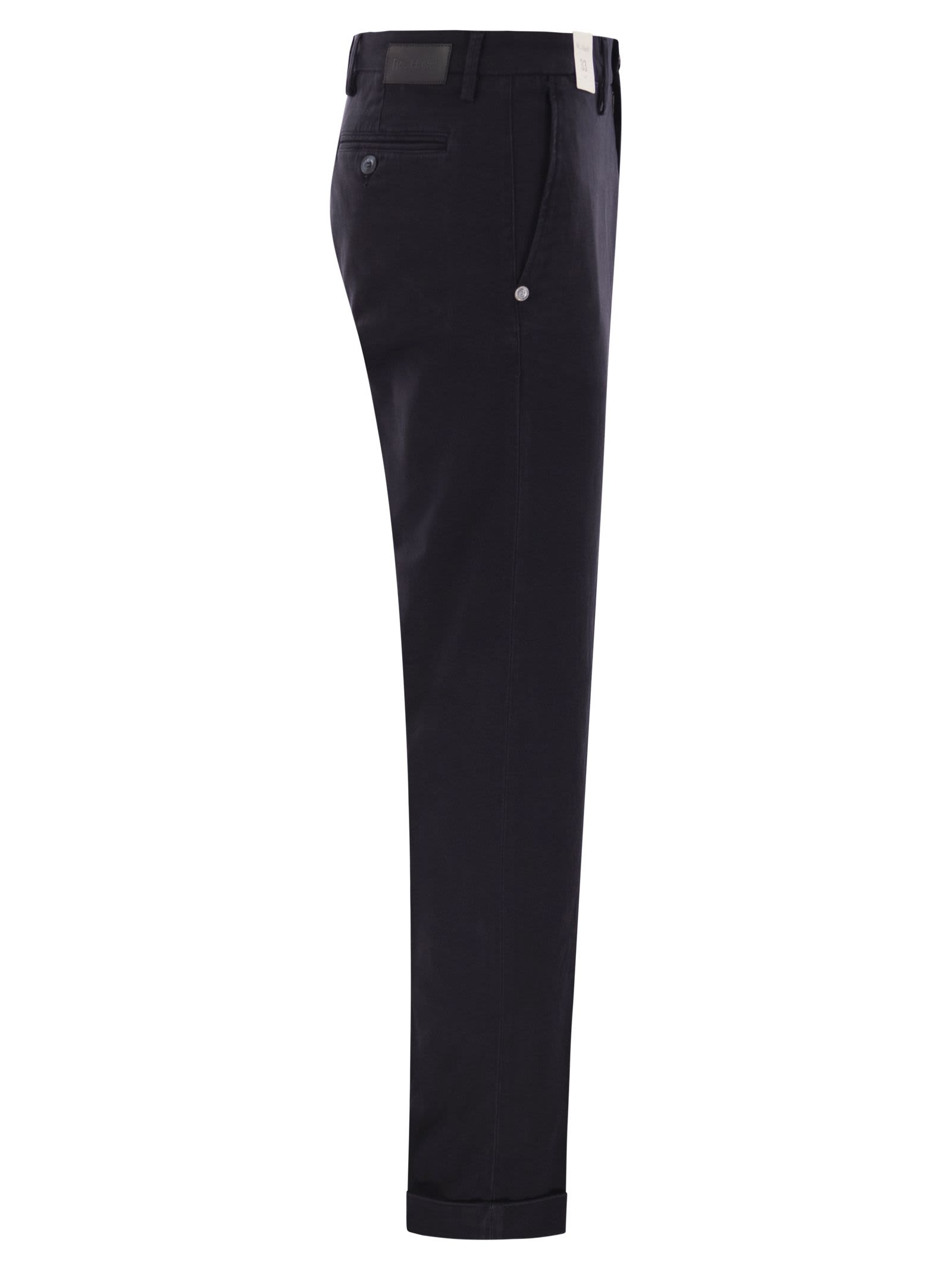 Re-hash Mucha - Stretch Cotton And Lyocell Chino In Blue