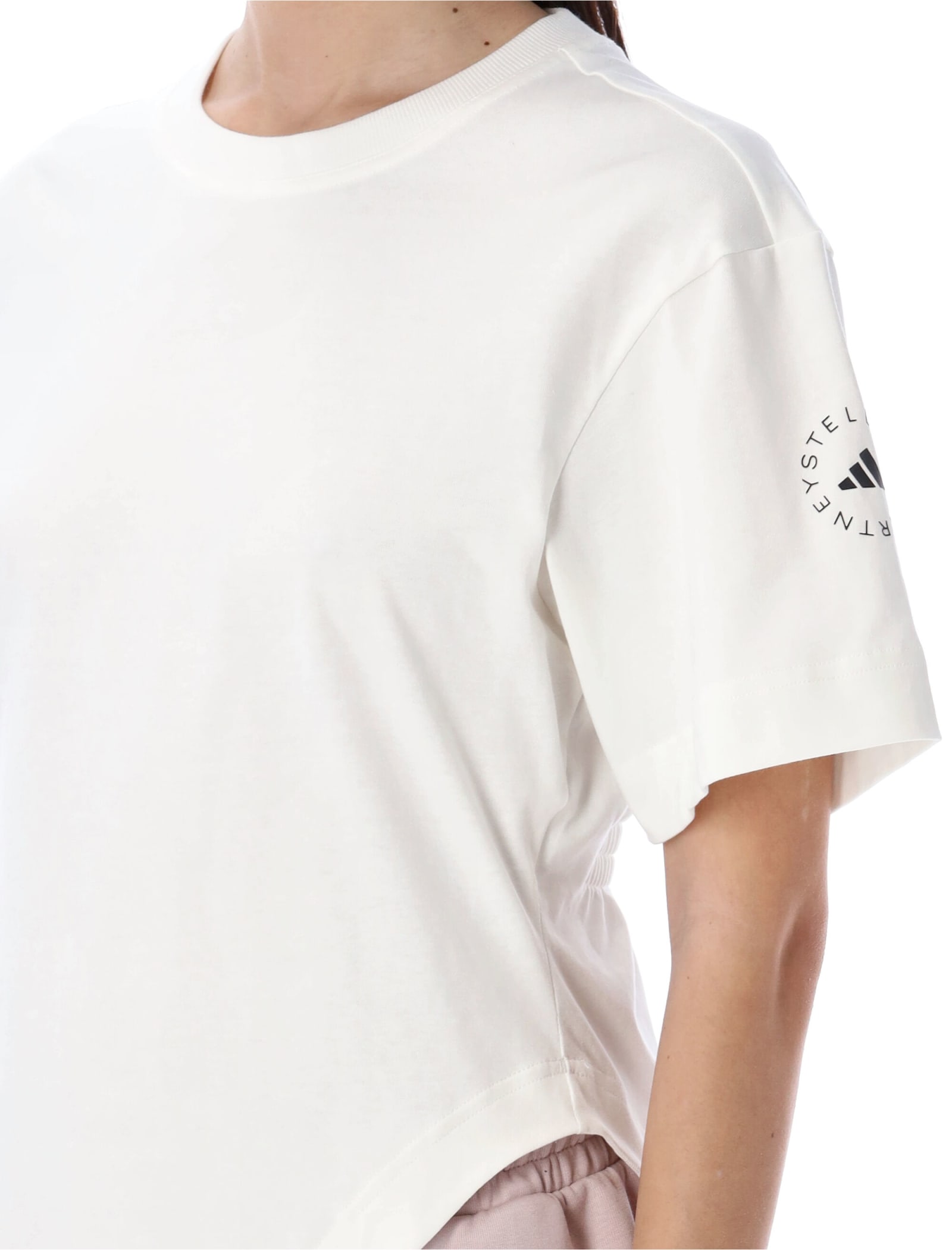 Shop Adidas By Stella Mccartney T-shirt Round End In White