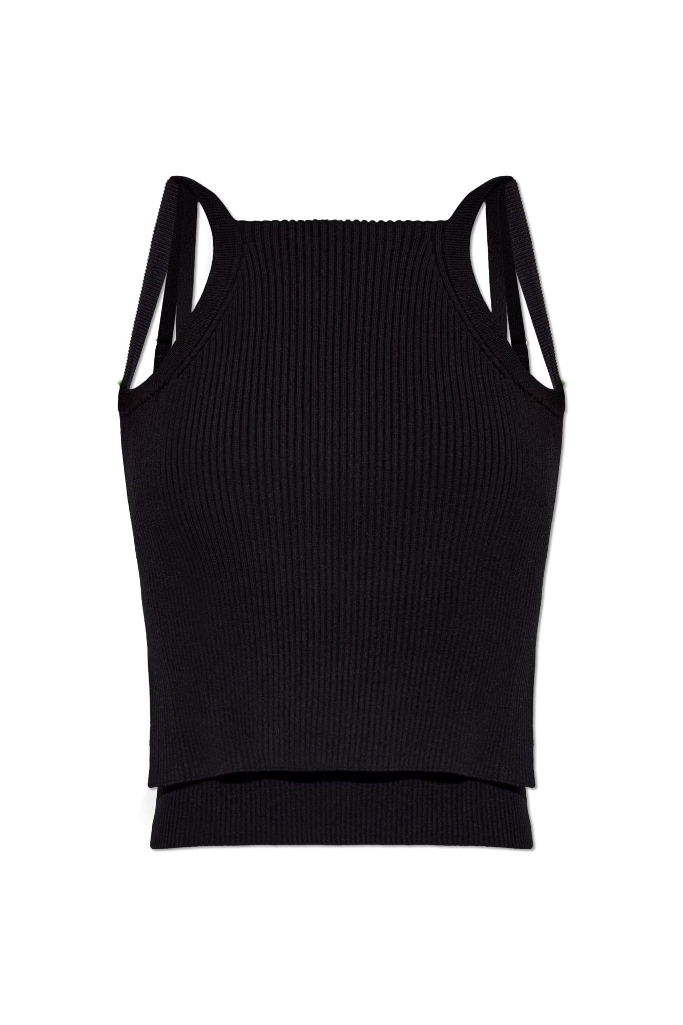 Shop Emporio Armani Top From The Sustainability Collection In Black