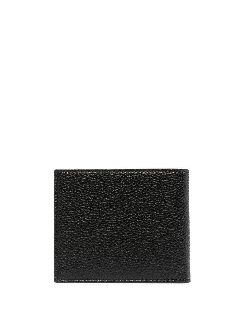 Shop Tom Ford Soft Grain Leather T Line Classic Bifold Wallet In Black