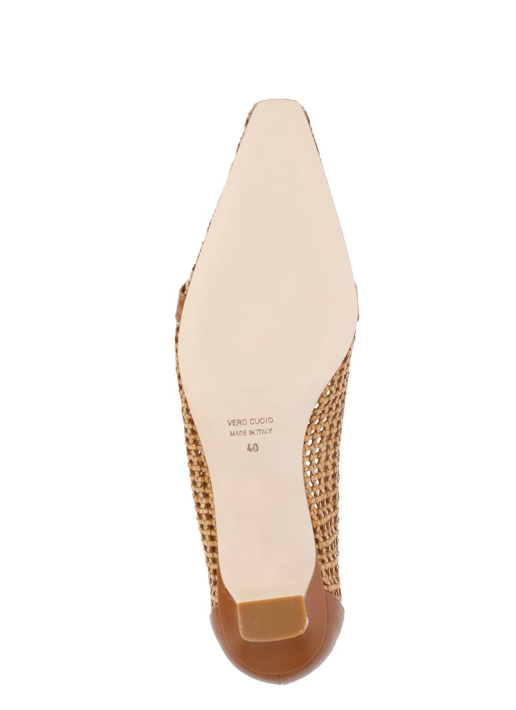 The Seller 40mm Woven Leather Pumps In Brown