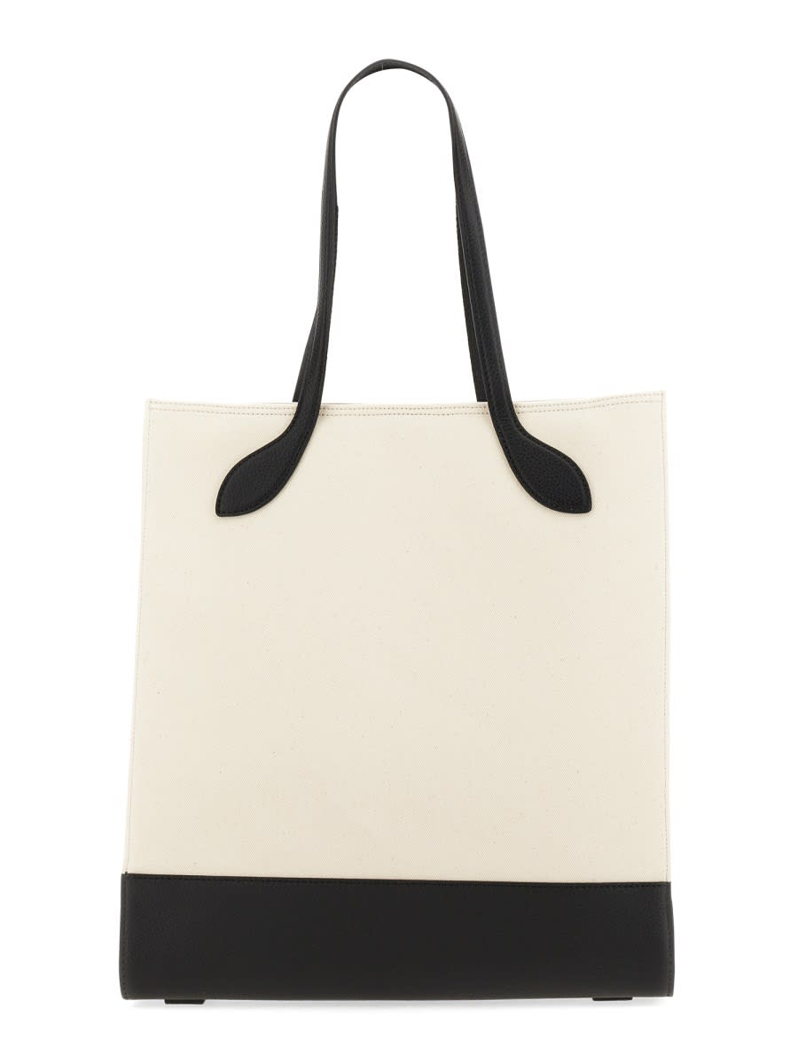 Shop Bally Tote Bag Bar Keep On In White