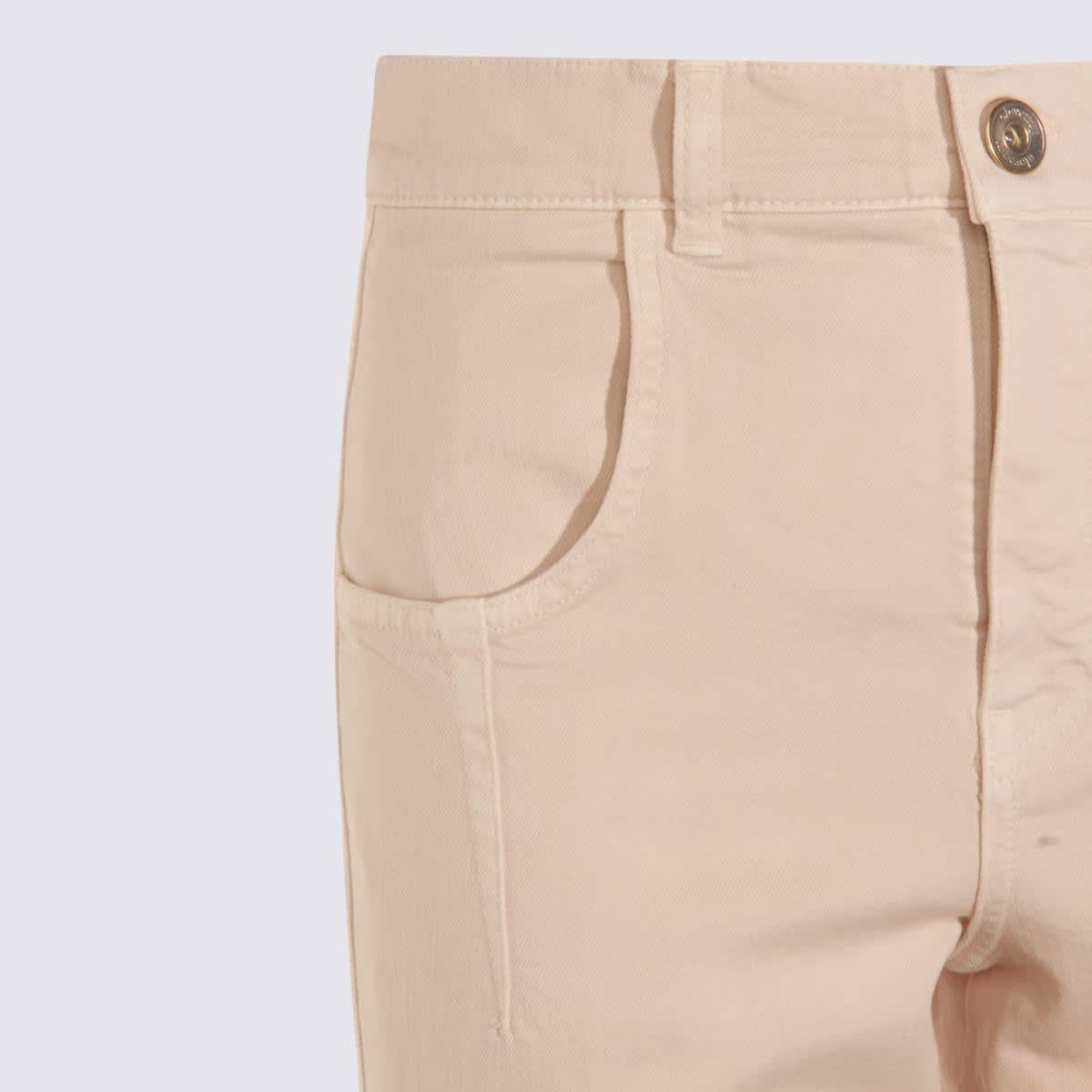 Eleventy Straight Trousers With Pockets And Belt Loops In Neutral