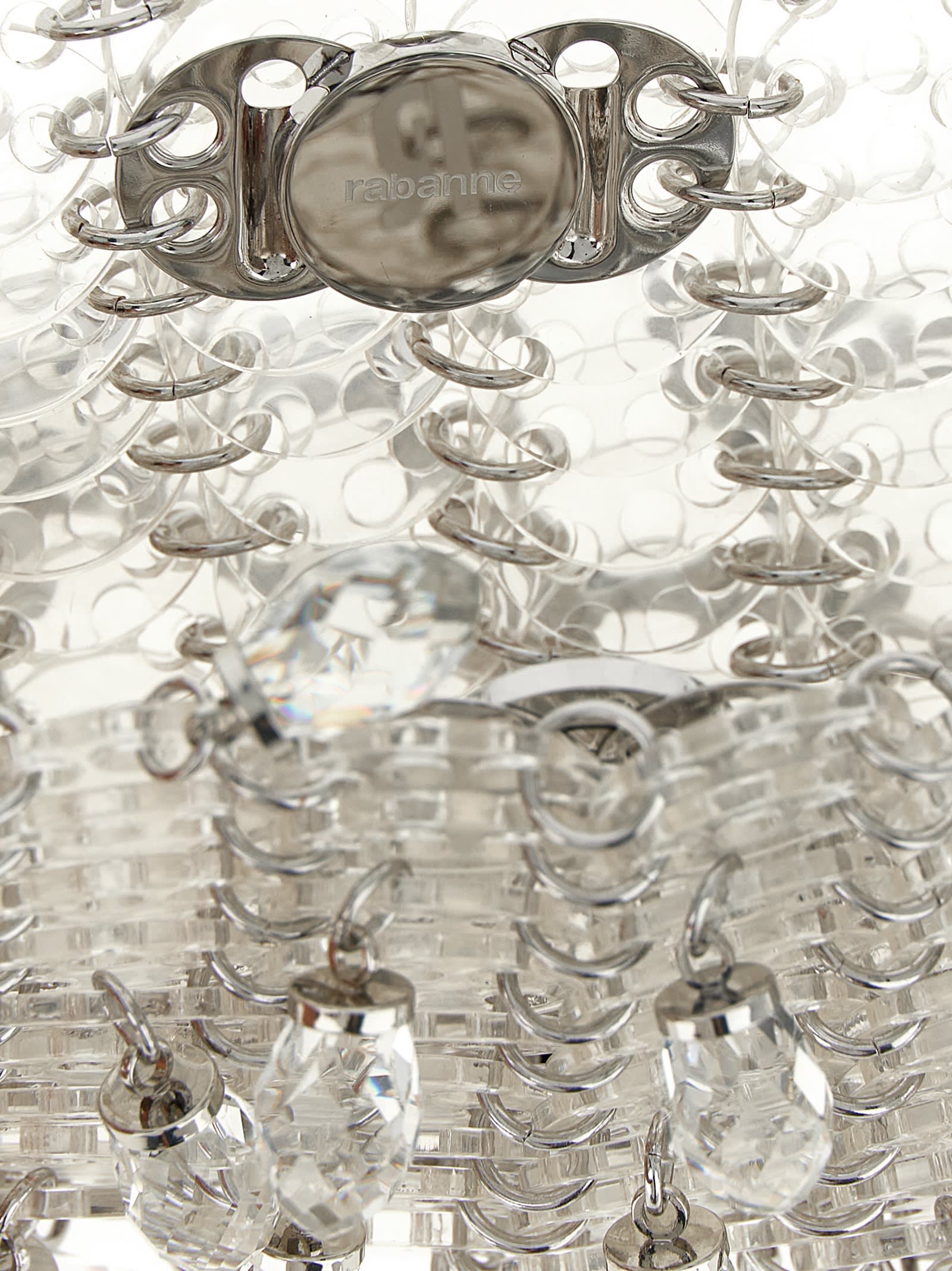 Rabanne 1969 Nano Crystal Resin Shoulder Bag In Silver