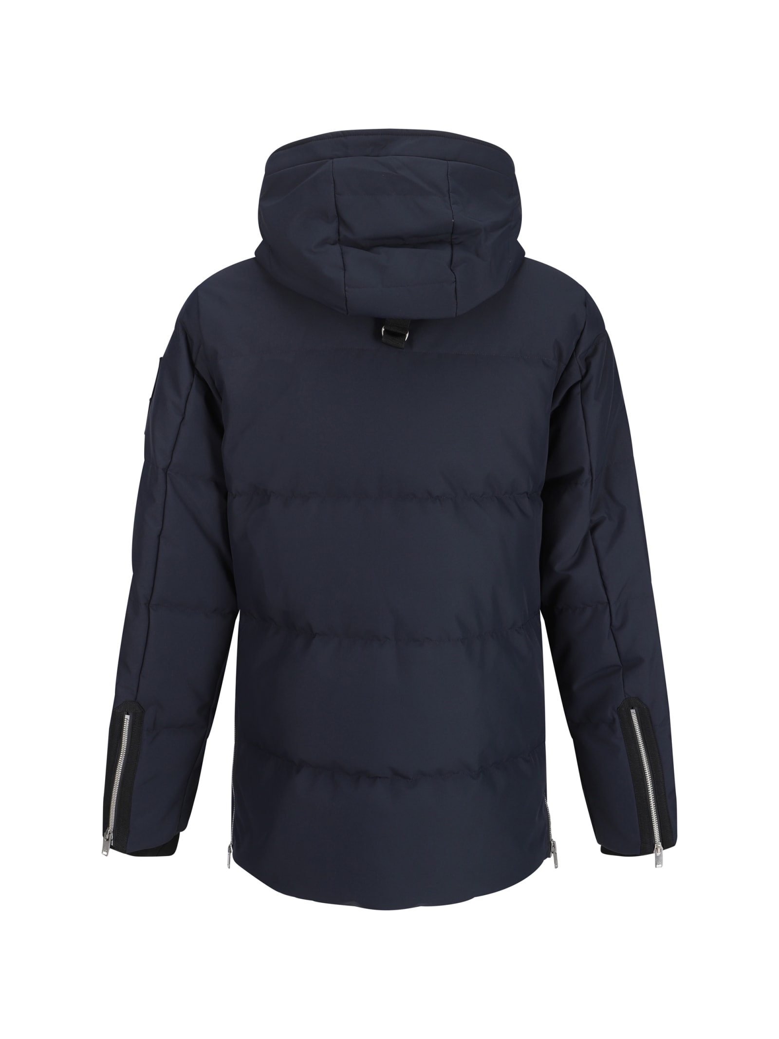 Shop Moose Knuckles Cloud 3q Down Jacket In Navy W/blk Sh