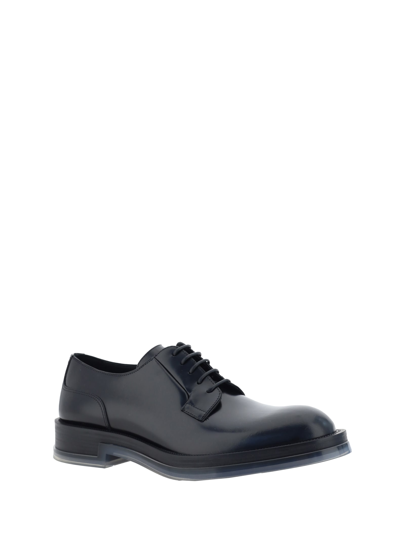 Shop Alexander Mcqueen Lace-up Shoes In Black/transparent